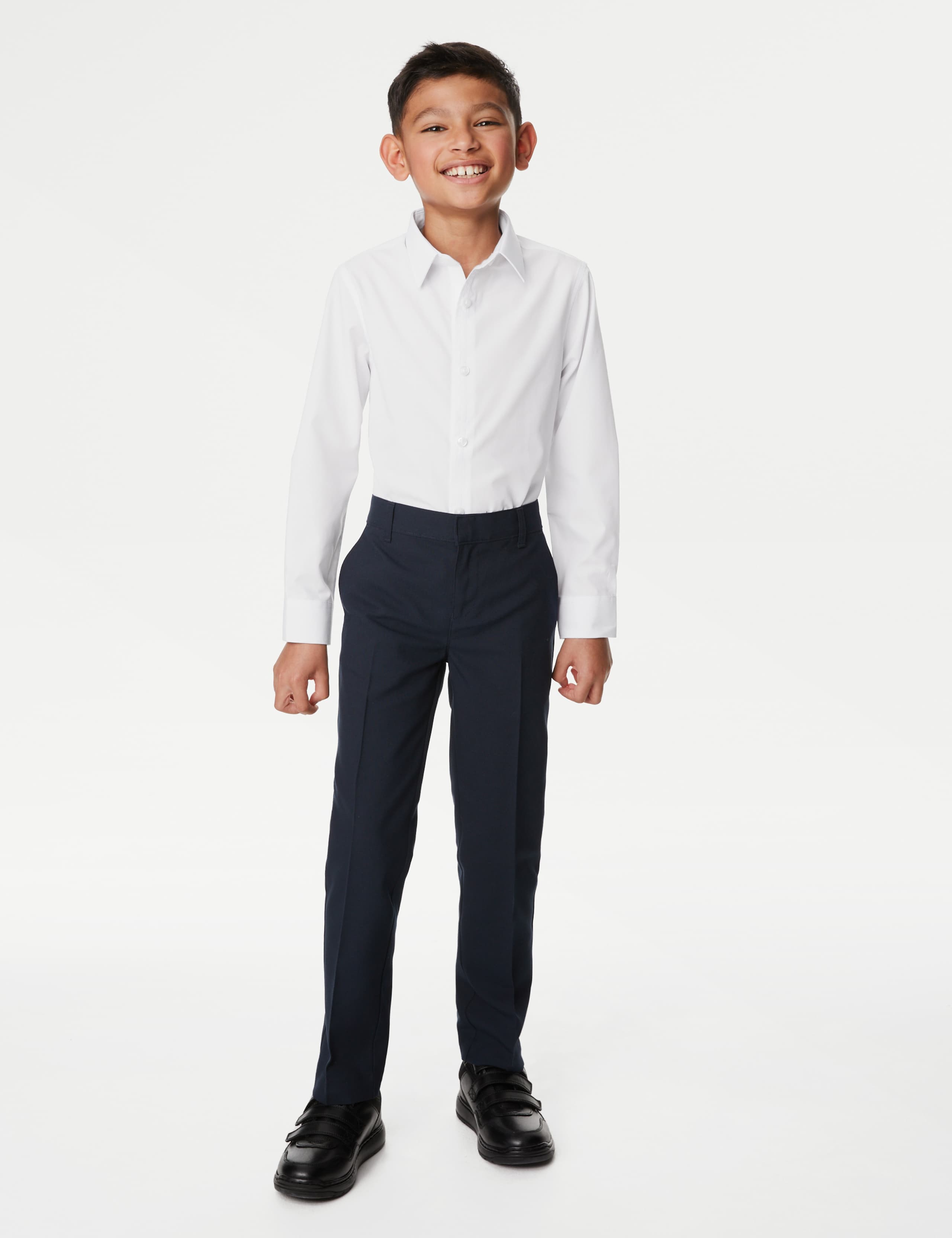 3pk Boys' Easy Dressing Easy Iron School Shirts (3-18 Yrs) 3 of 8