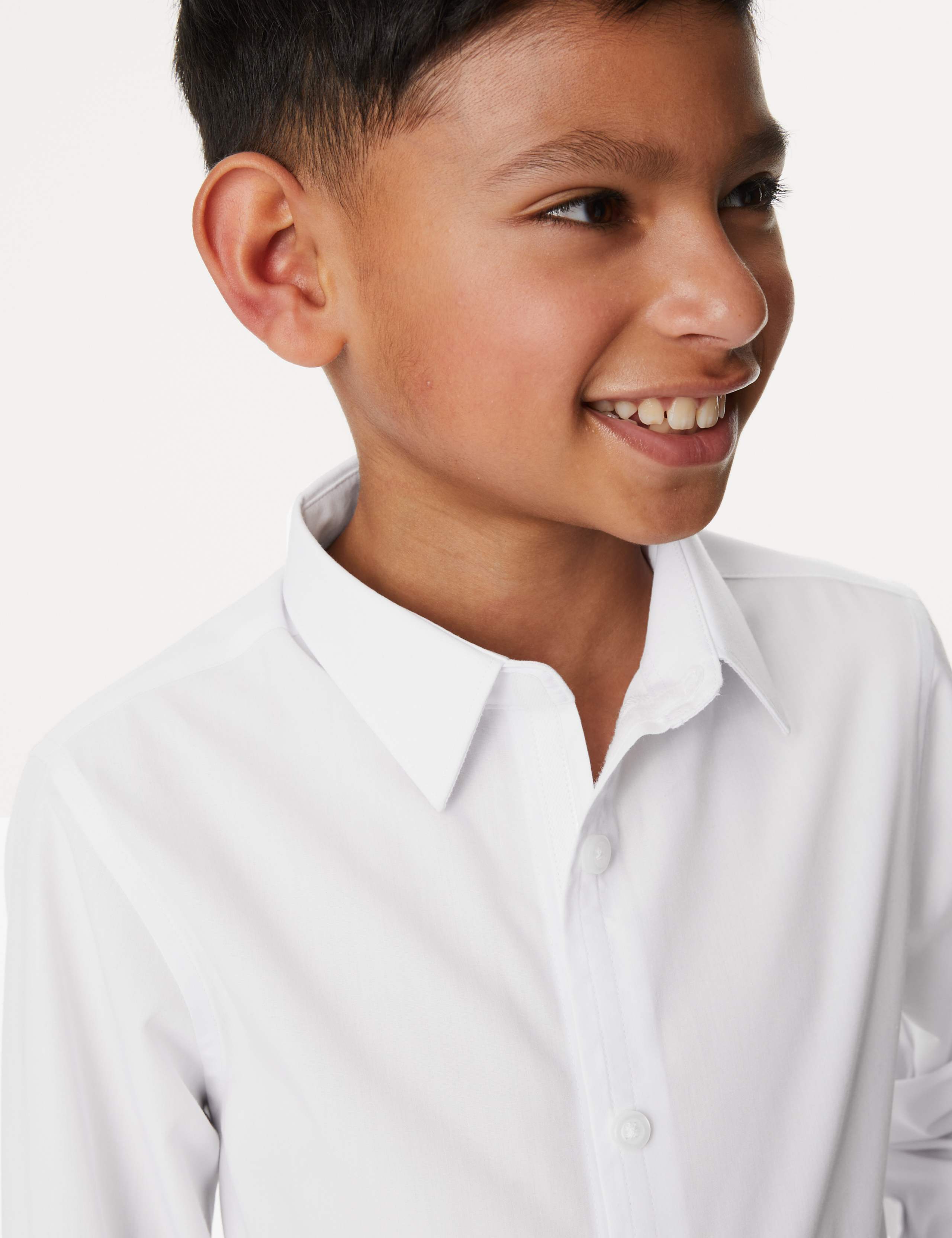 3pk Boys' Easy Dressing Easy Iron School Shirts (3-18 Yrs) 4 of 8