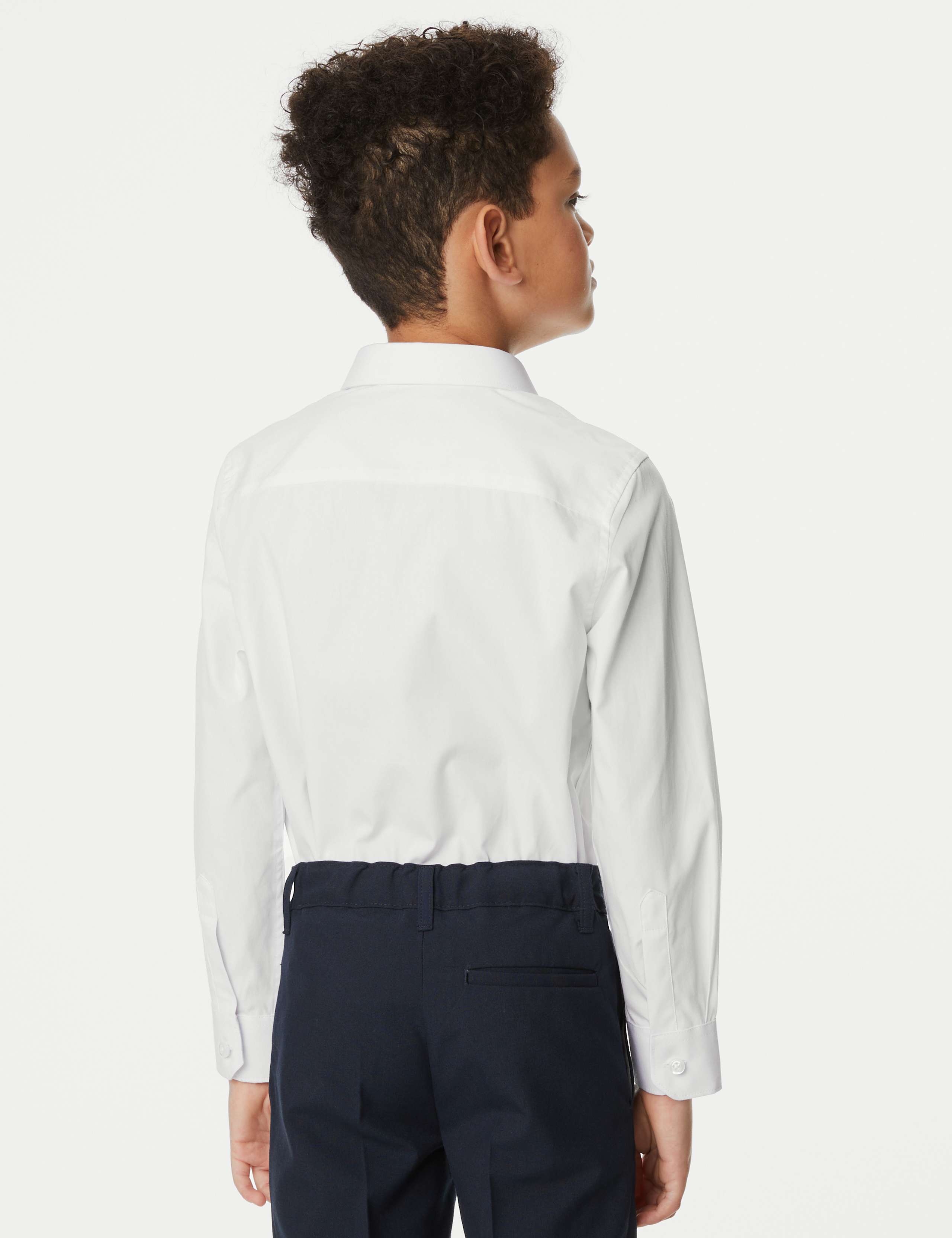 2 Pack Boys' Regular Fit Cotton School Shirts (2-18 Yrs) 5 of 7