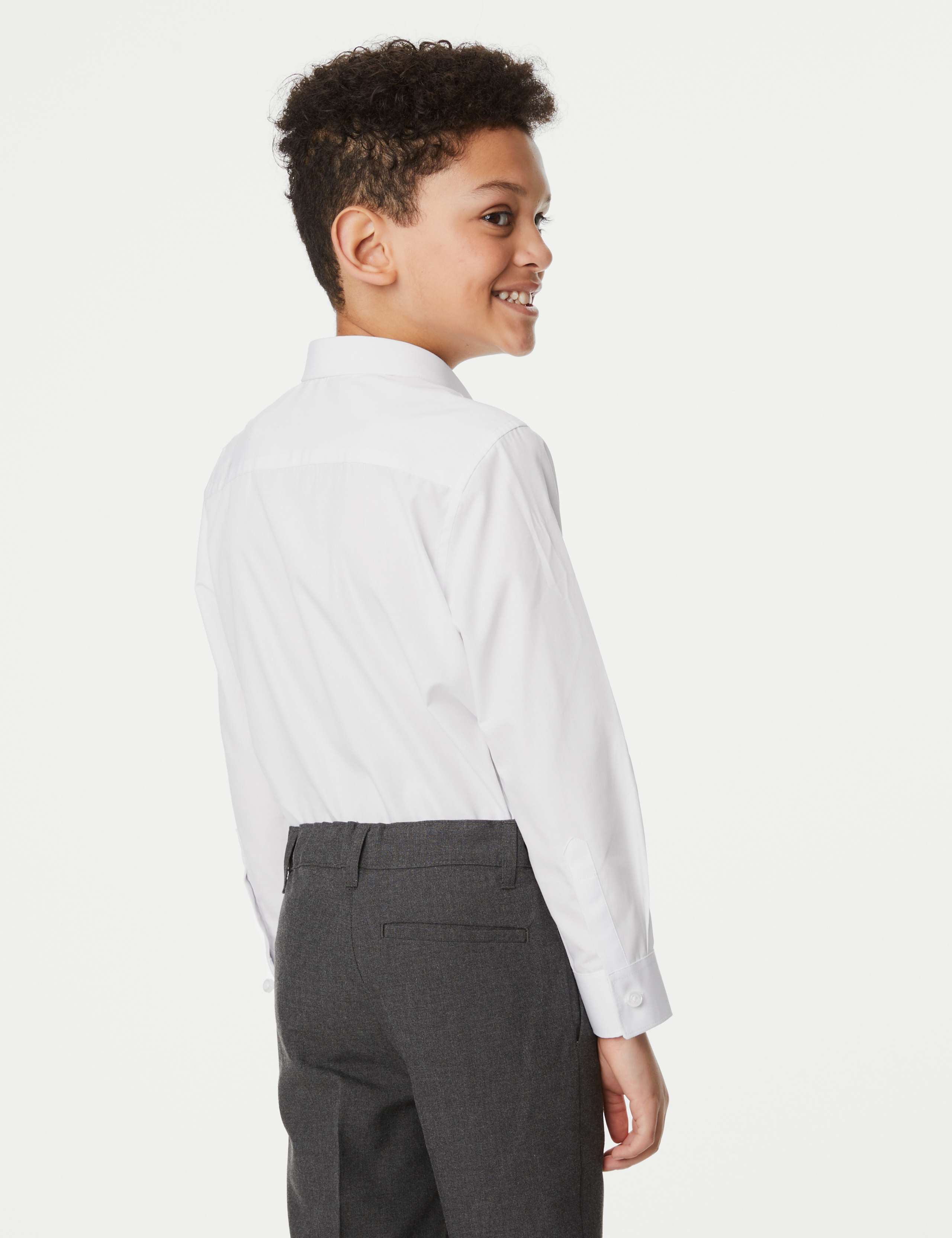 5pk Boys' Regular Fit Easy to Iron School Shirts (2-18 Yrs) 6 of 7