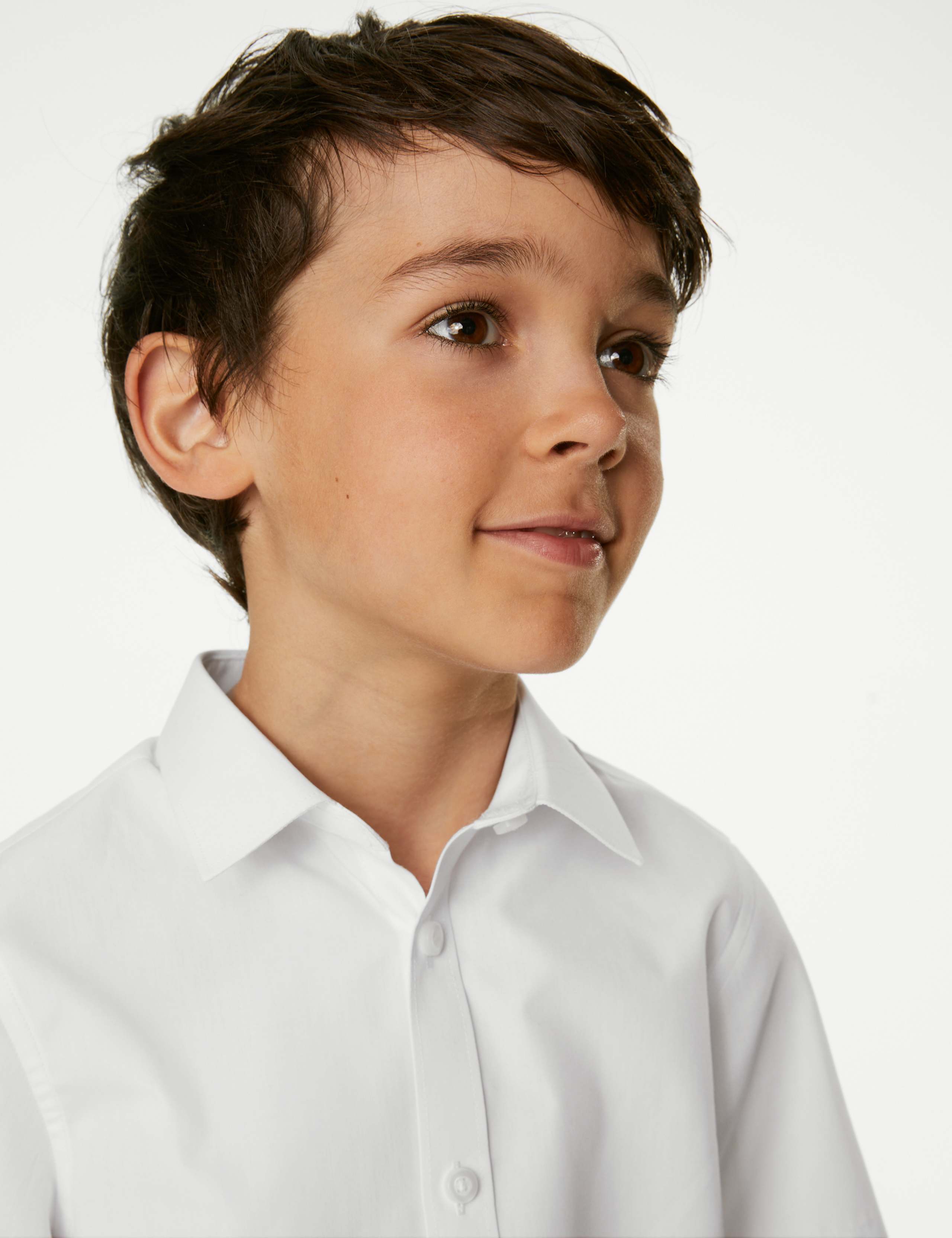 3 Pack Boys' Longer Length Easy Iron School Shirts (4-18 Yrs) 4 of 5