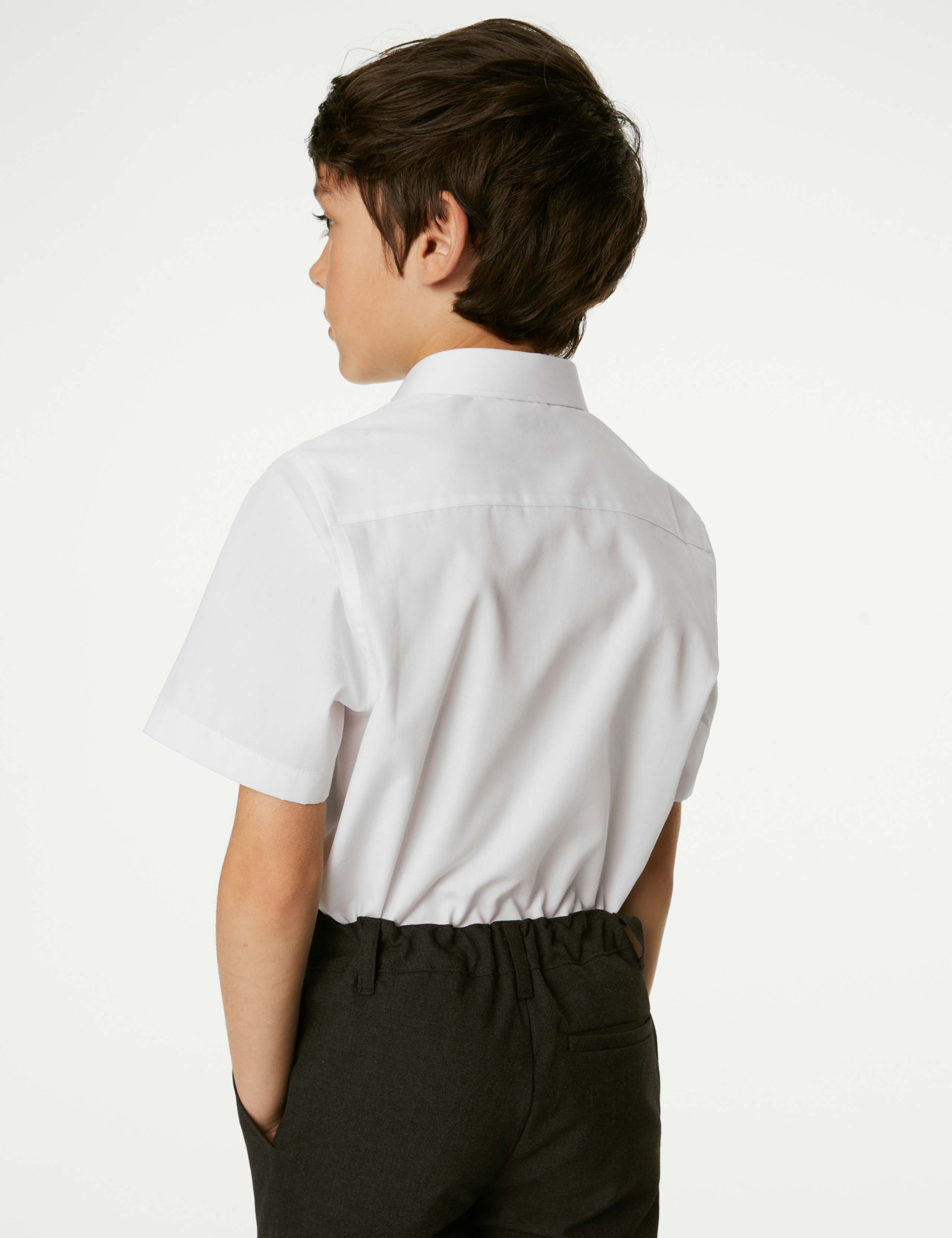 3pk Boys' Longer Length Easy Iron School Shirts (4-18 Yrs) 5 of 5