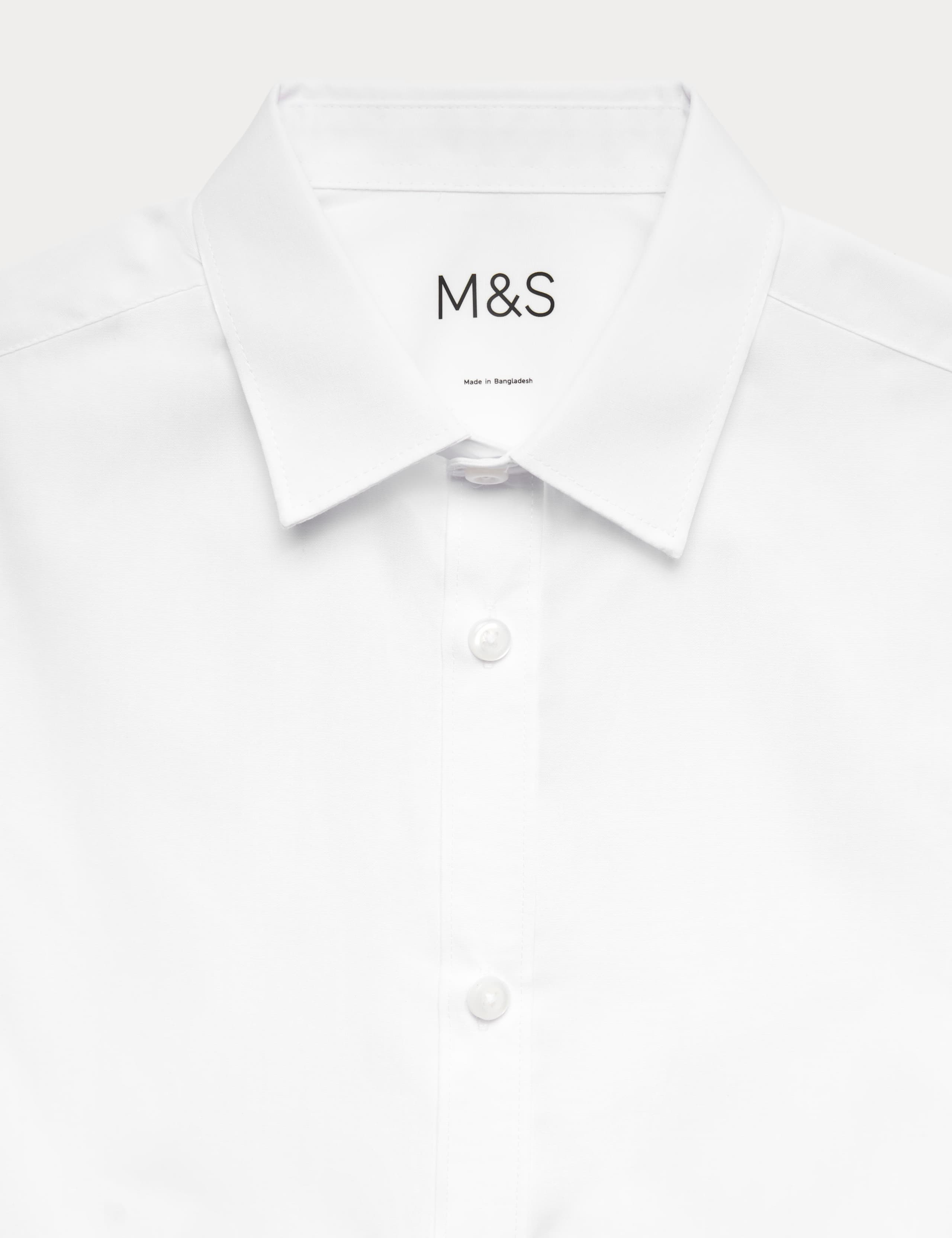 3 Pack Boys' Longer Length Easy Iron School Shirts (4-18 Yrs) 2 of 2
