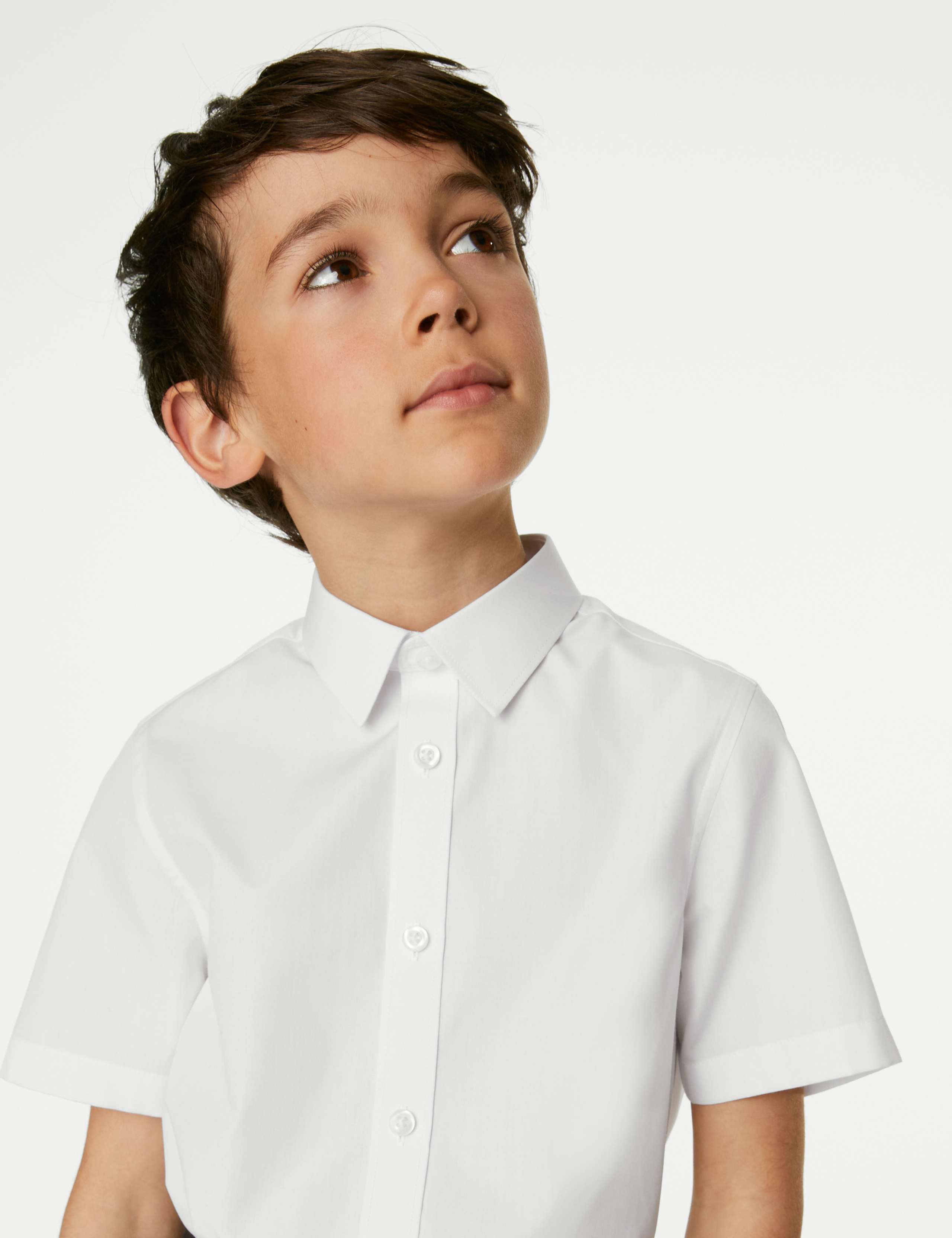 3pk Boys' Plus Fit Easy Iron School Shirts (4-18 Yrs) 1 of 5