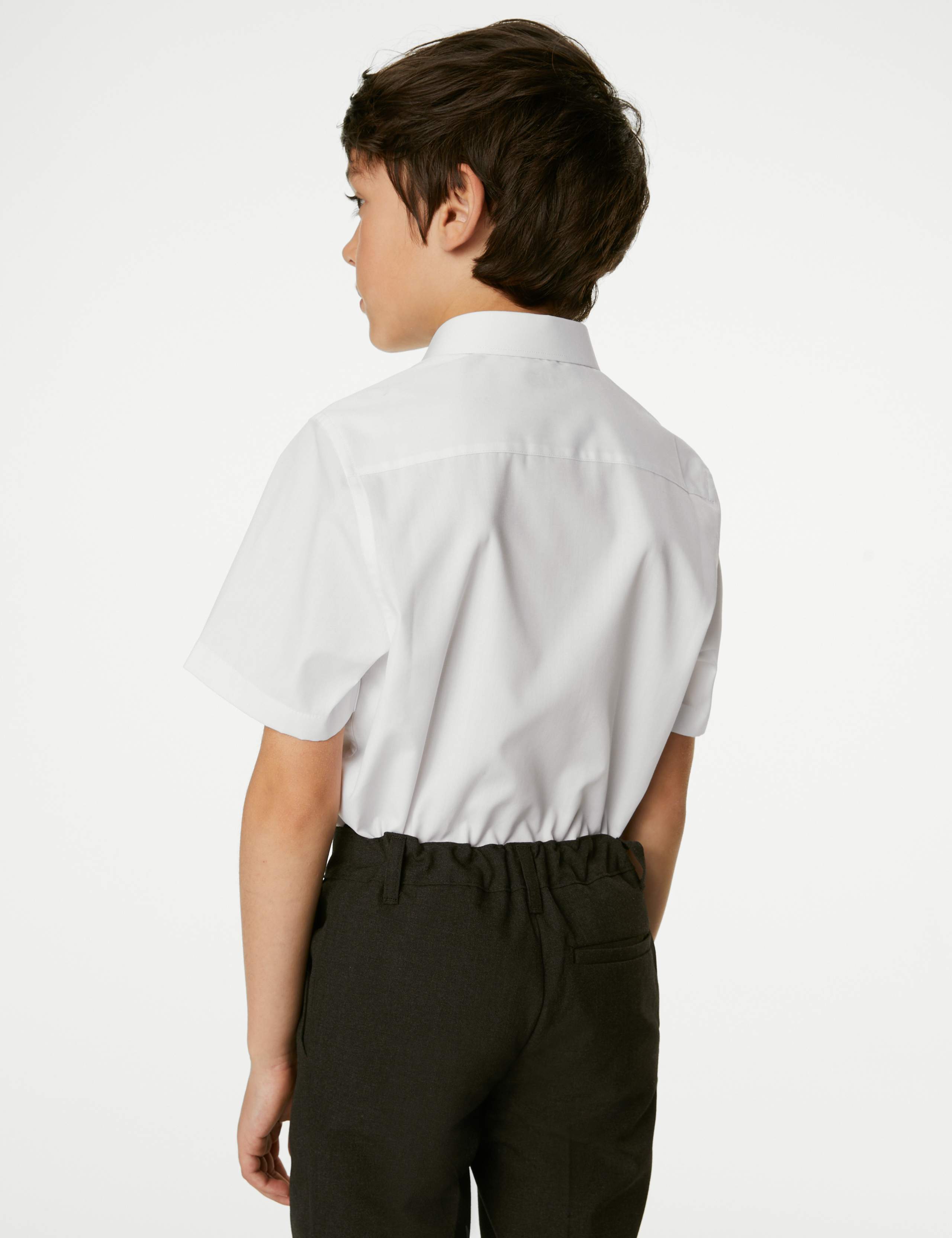 3pk Boys' Plus Fit Easy Iron School Shirts (4-18 Yrs) 5 of 5