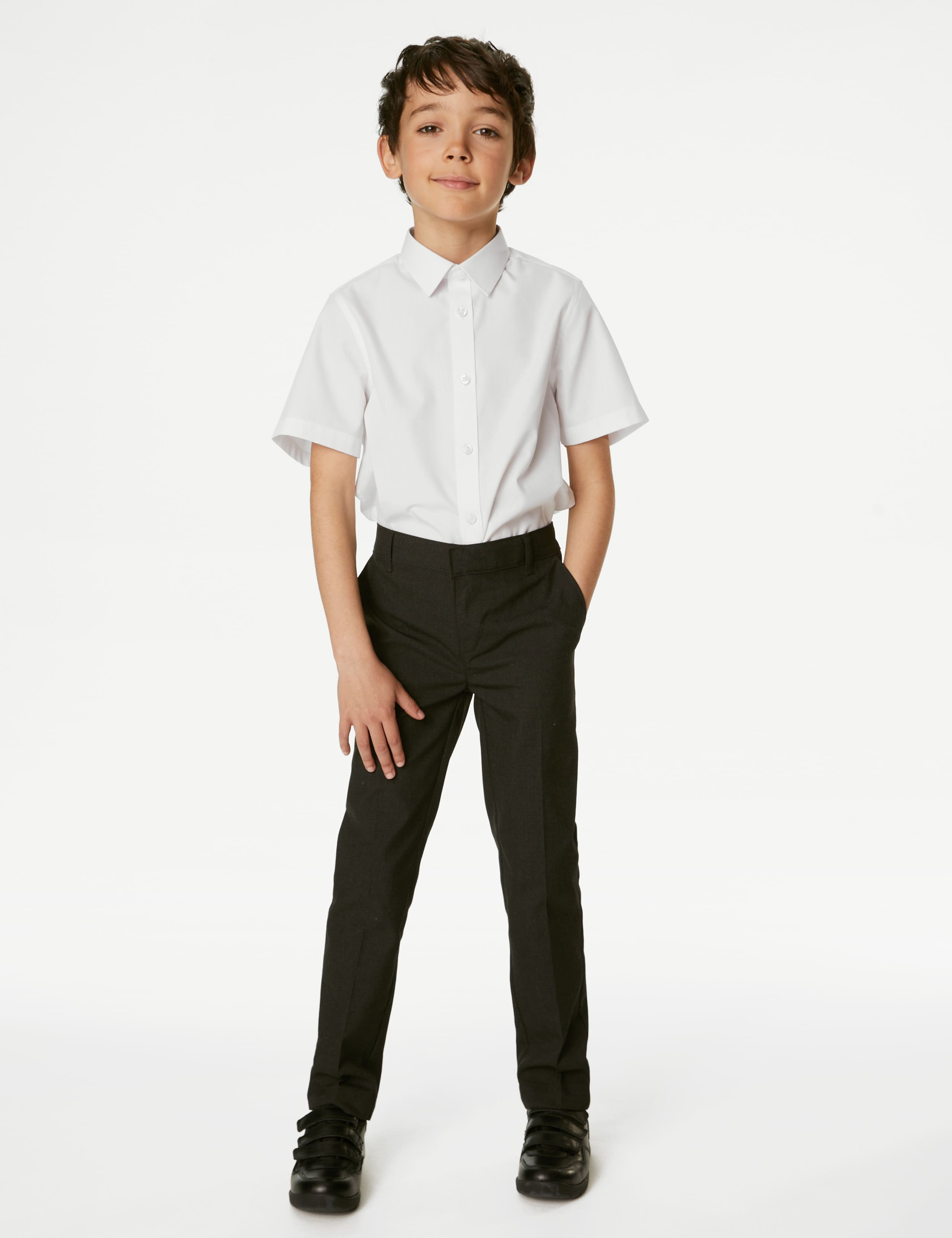 3 Pack Boys' Easy Iron School Shirts (2-16 Yrs) 3 of 6