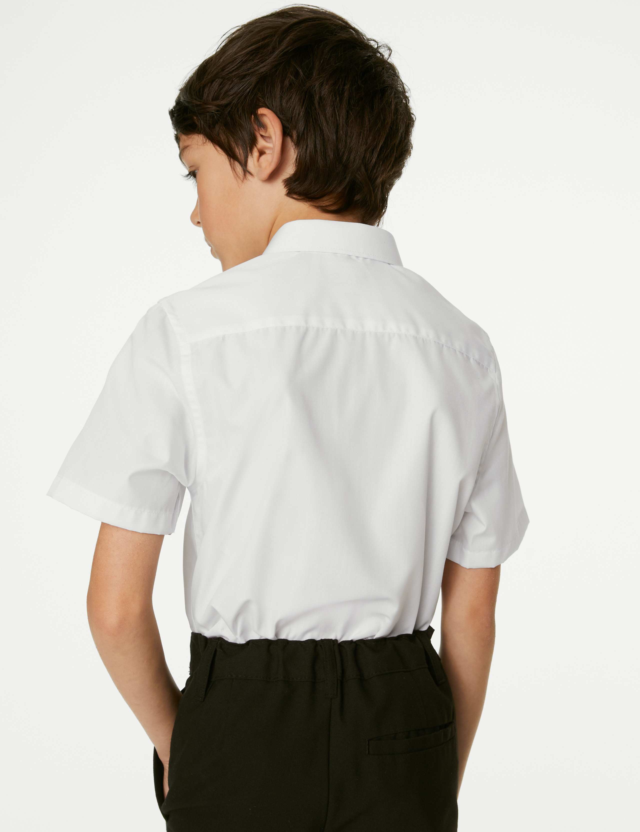 5pk Boys' Regular Fit Easy to Iron School Shirts (2-18 Yrs) 5 of 5
