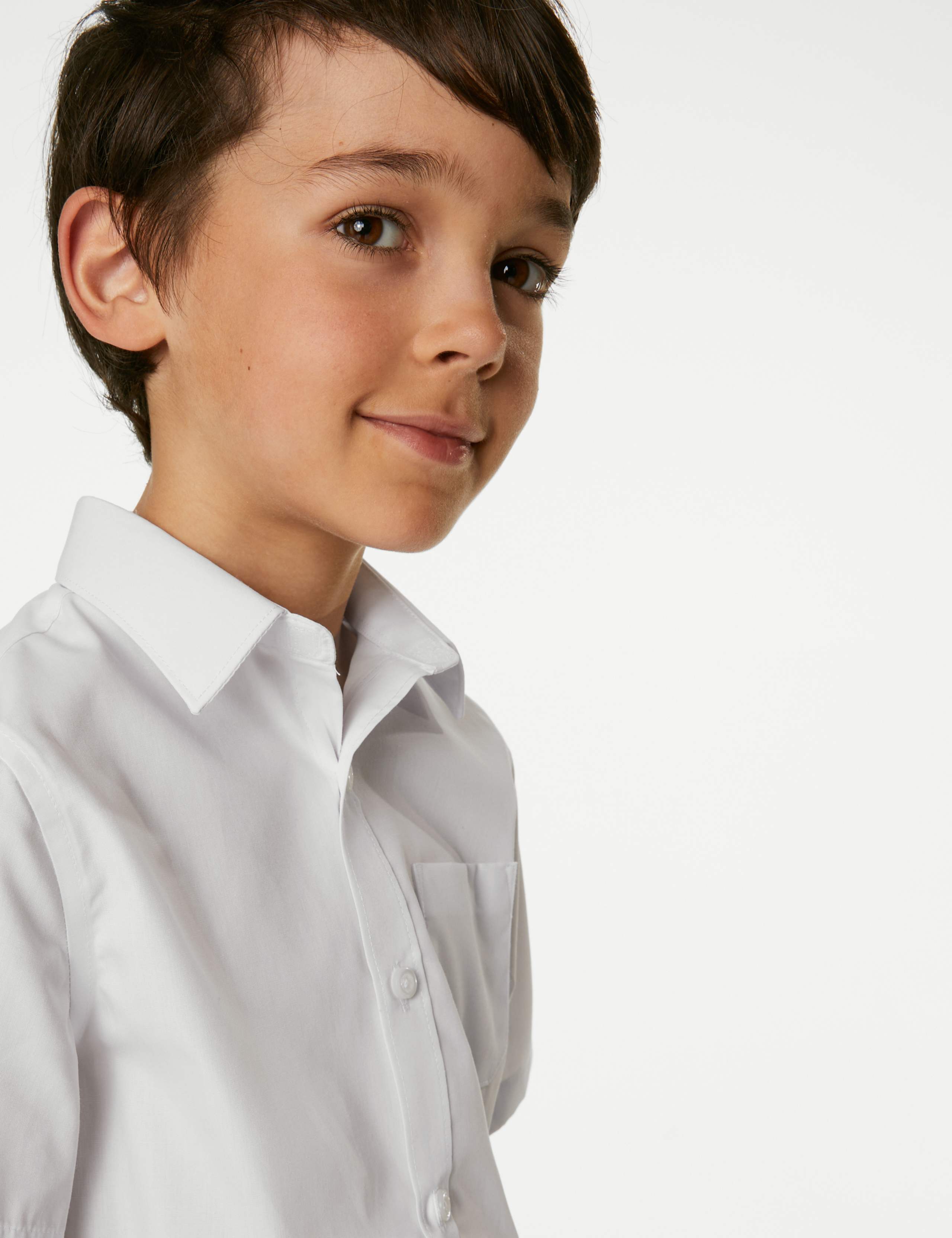 2 Pack Boys' Regular Fit Non Iron School Shirts 3 of 5