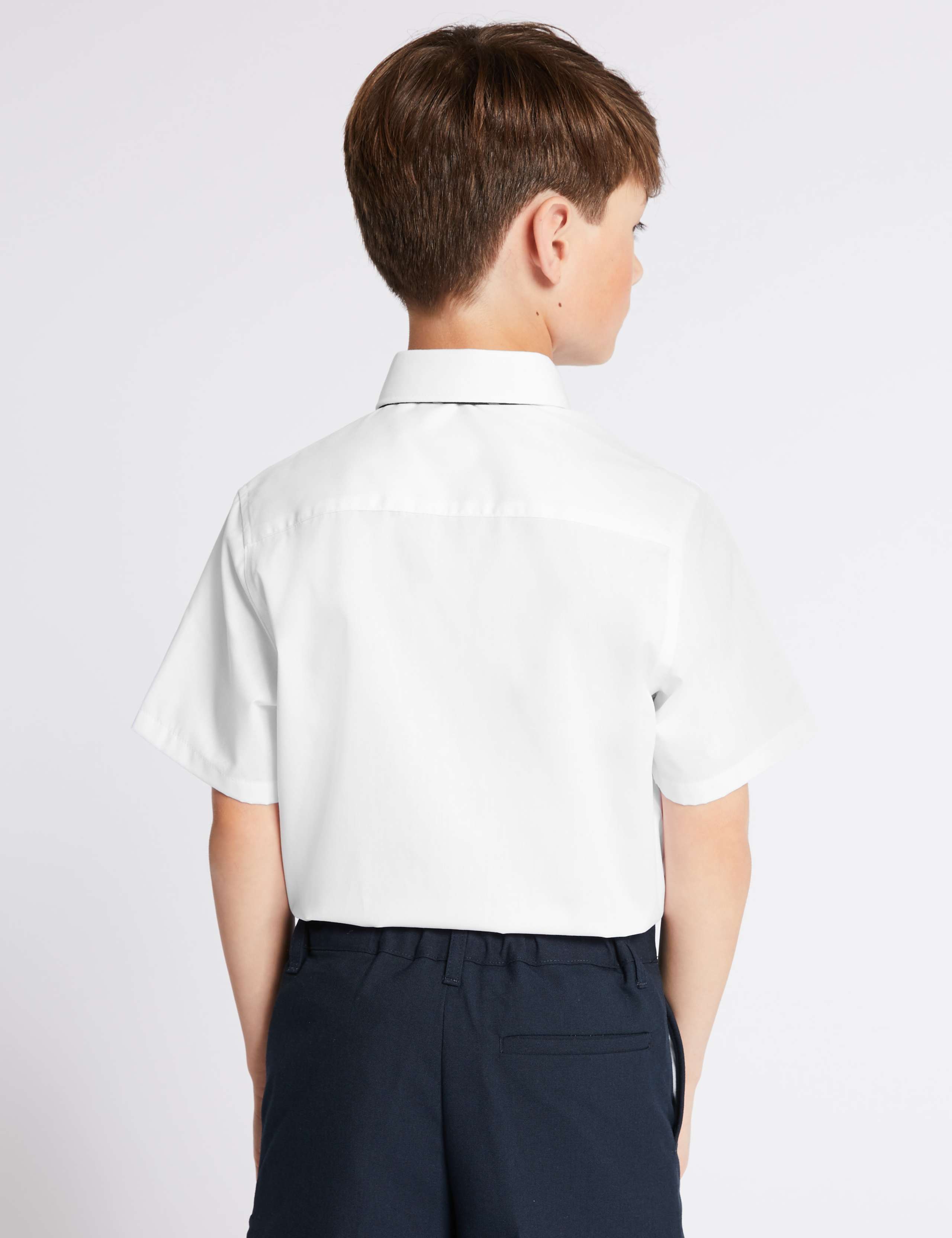 2pk Boys' Longer Length Non-Iron School Shirts 3 of 5