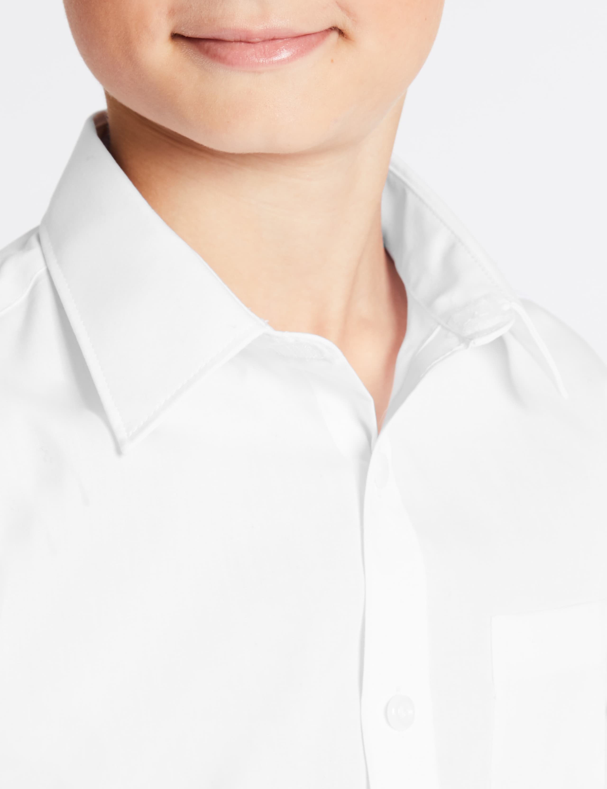 2pk Boys' Longer Length Non-Iron School Shirts 4 of 5