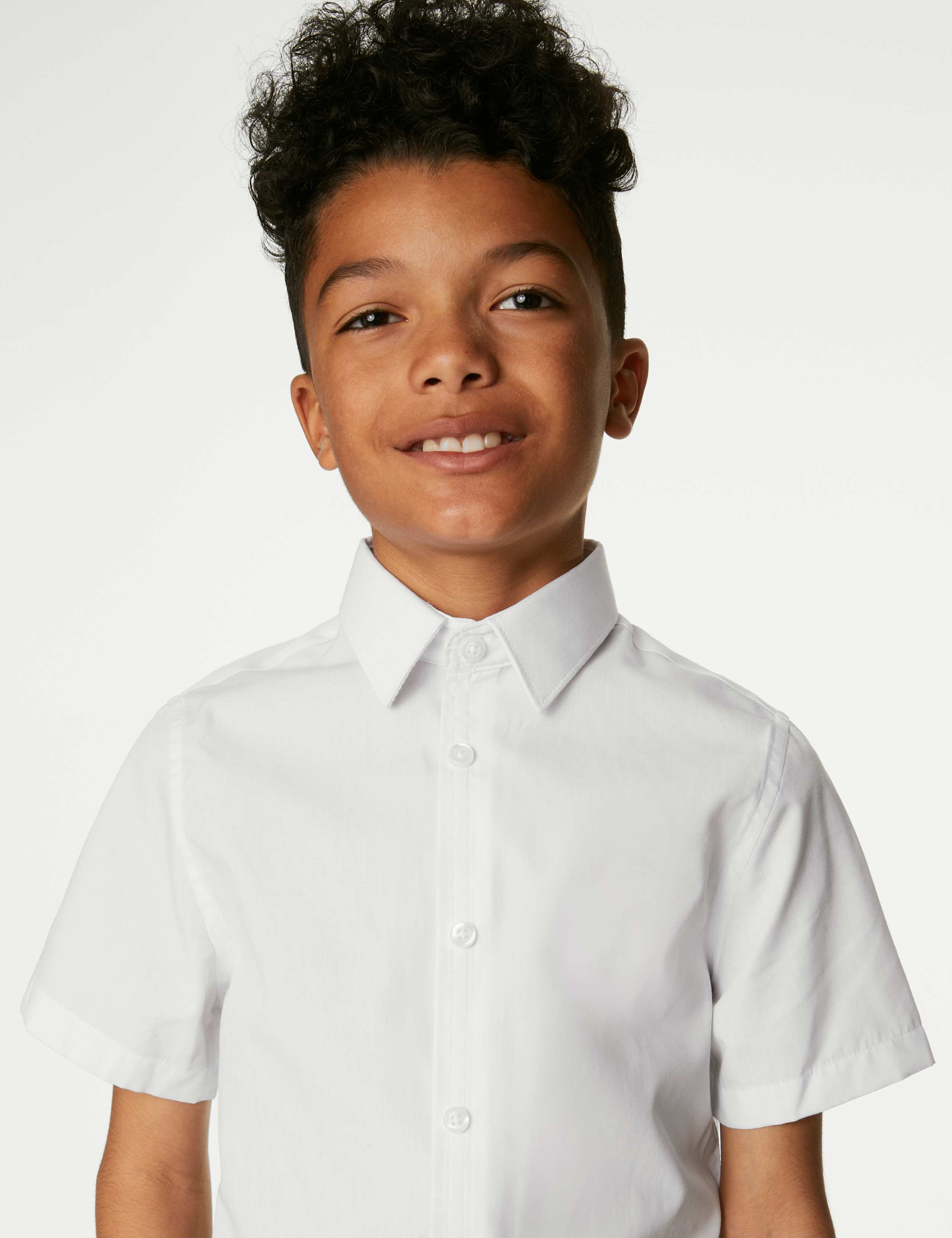 3 Pack Boys' Easy Dressing Easy Iron School Shirts (3-18 Yrs) 1 of 6