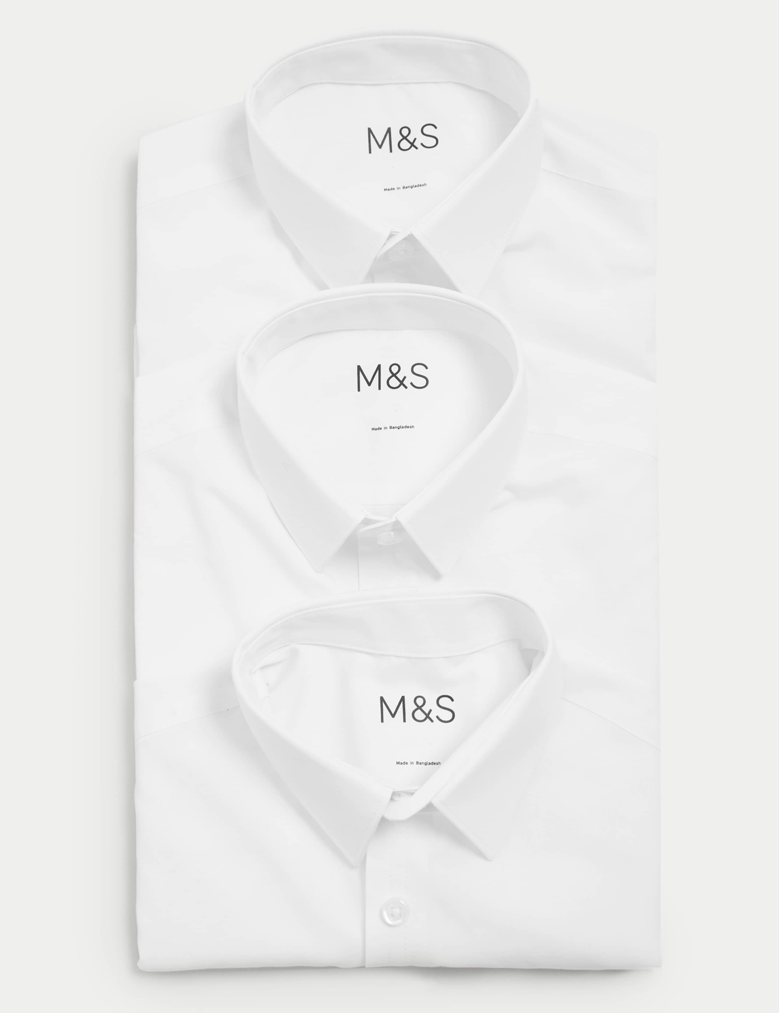 3 Pack Boys' Easy Dressing Easy Iron School Shirts (3-18 Yrs) 6 of 6