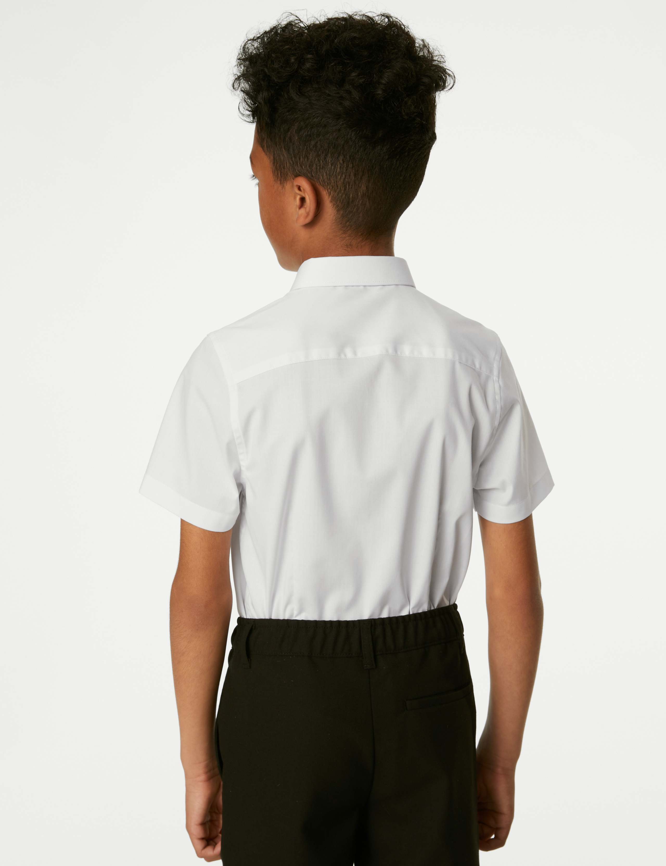 2pk Boys' Skinny Fit Stretch School Shirts (2-18 Yrs) 3 of 4