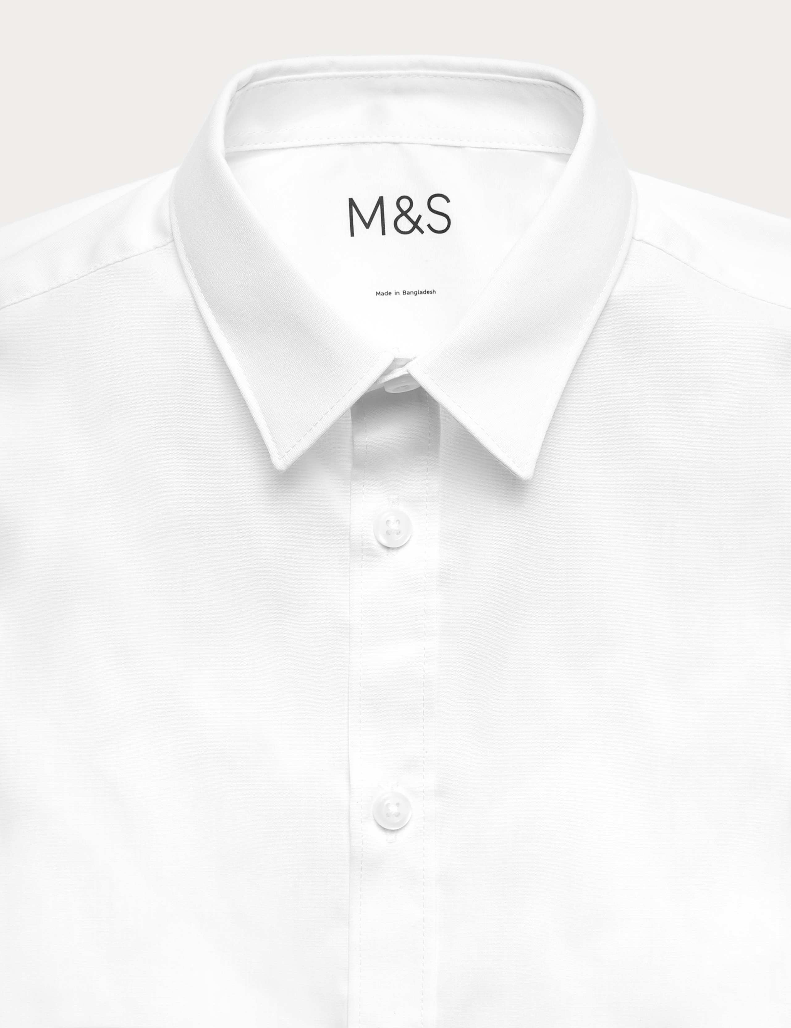 2 Pack Boys' Skinny Fit Stretch School Shirts (2-18 Yrs) 5 of 5