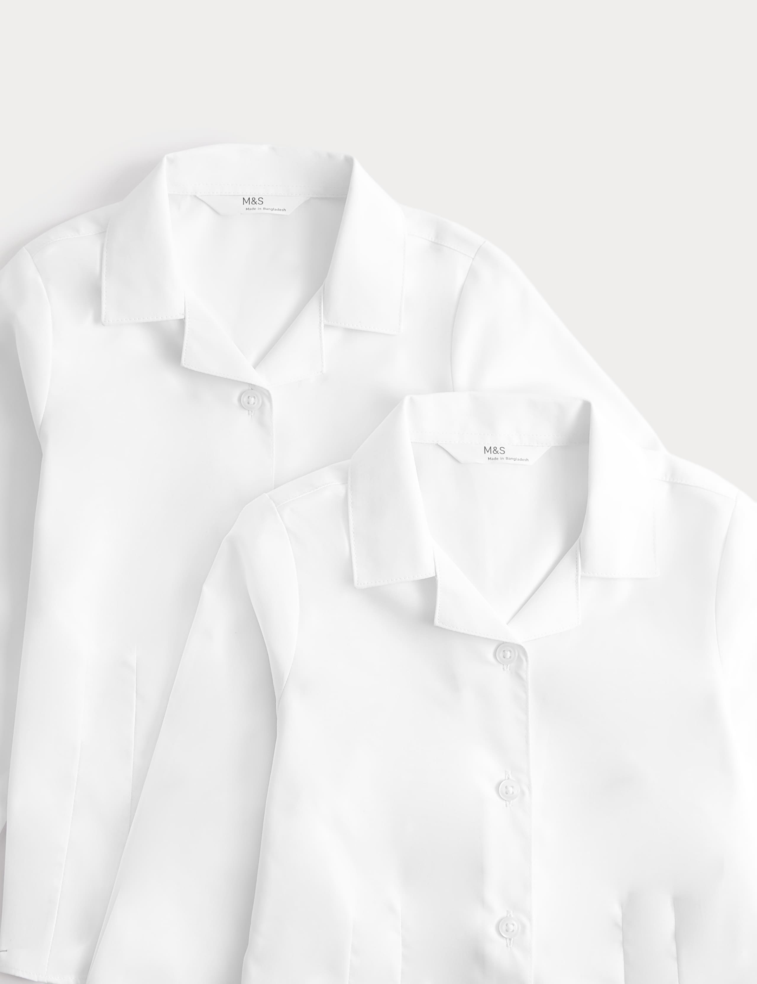 2 Pack Girls' Cotton Blend School Blouses (2-18 Yrs) 3 of 3