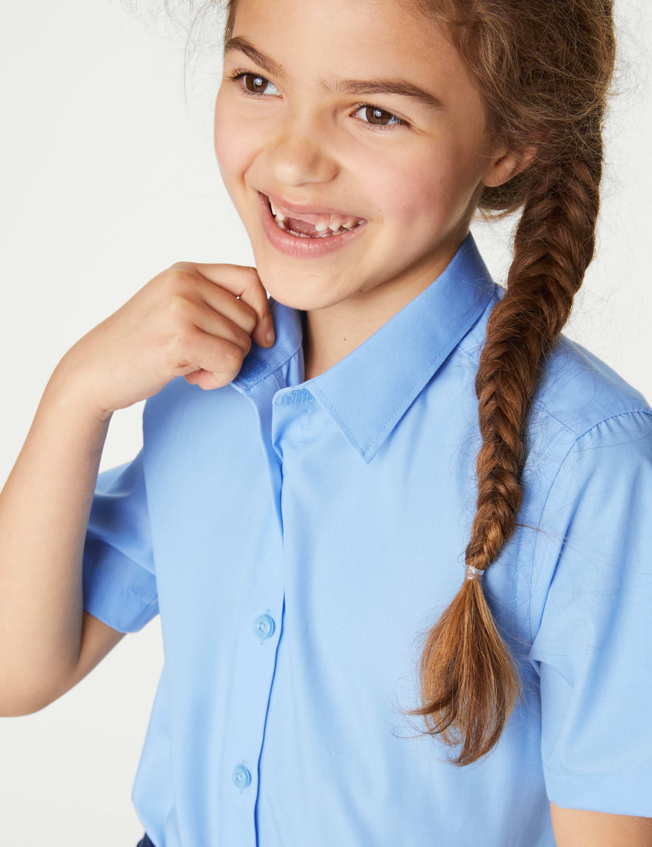 3pk Girls' Easy Iron School Shirts (2-16 Yrs) 4 of 5
