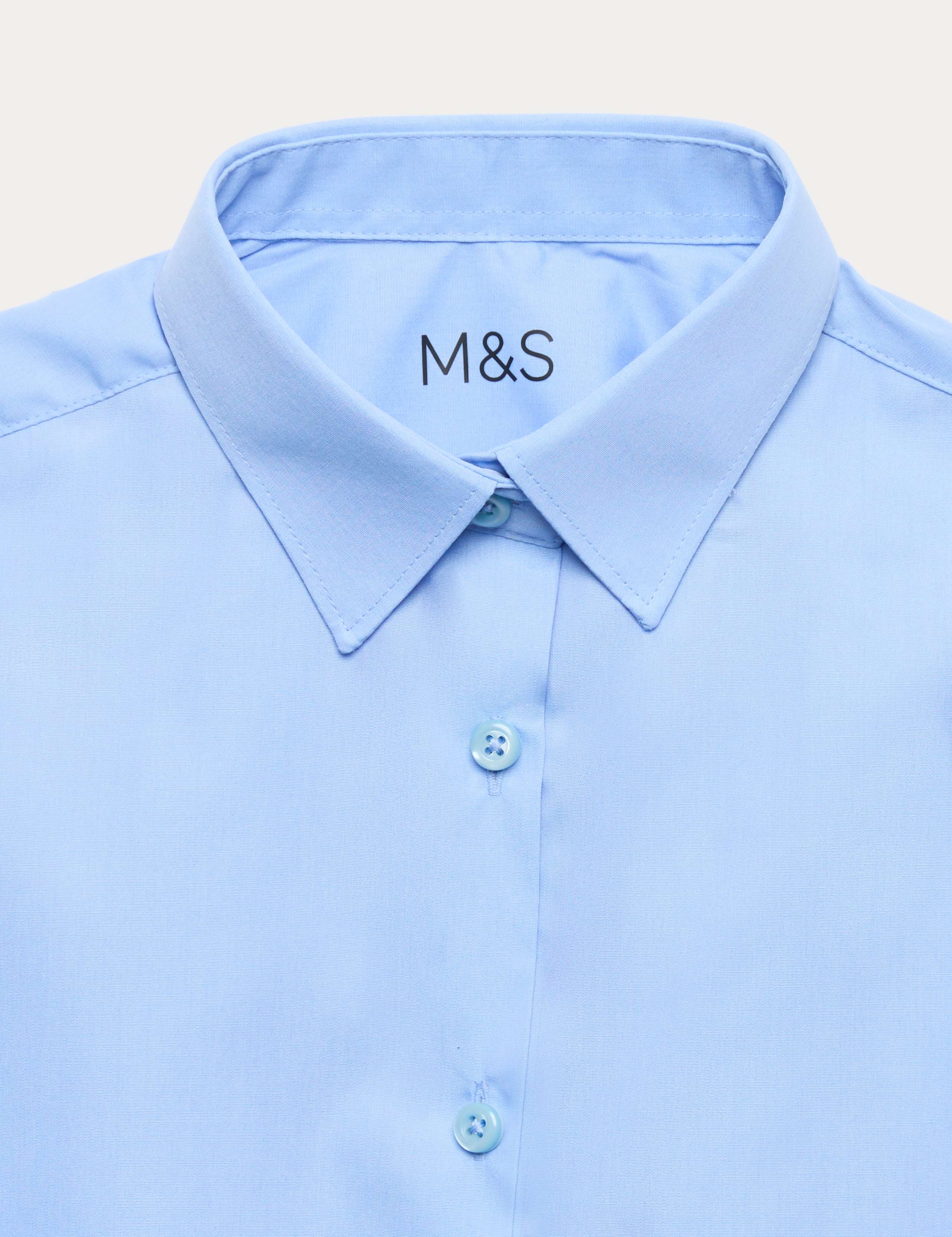 3 Pack Girls' Easy Iron School Shirts (2-16 Yrs) 2 of 3