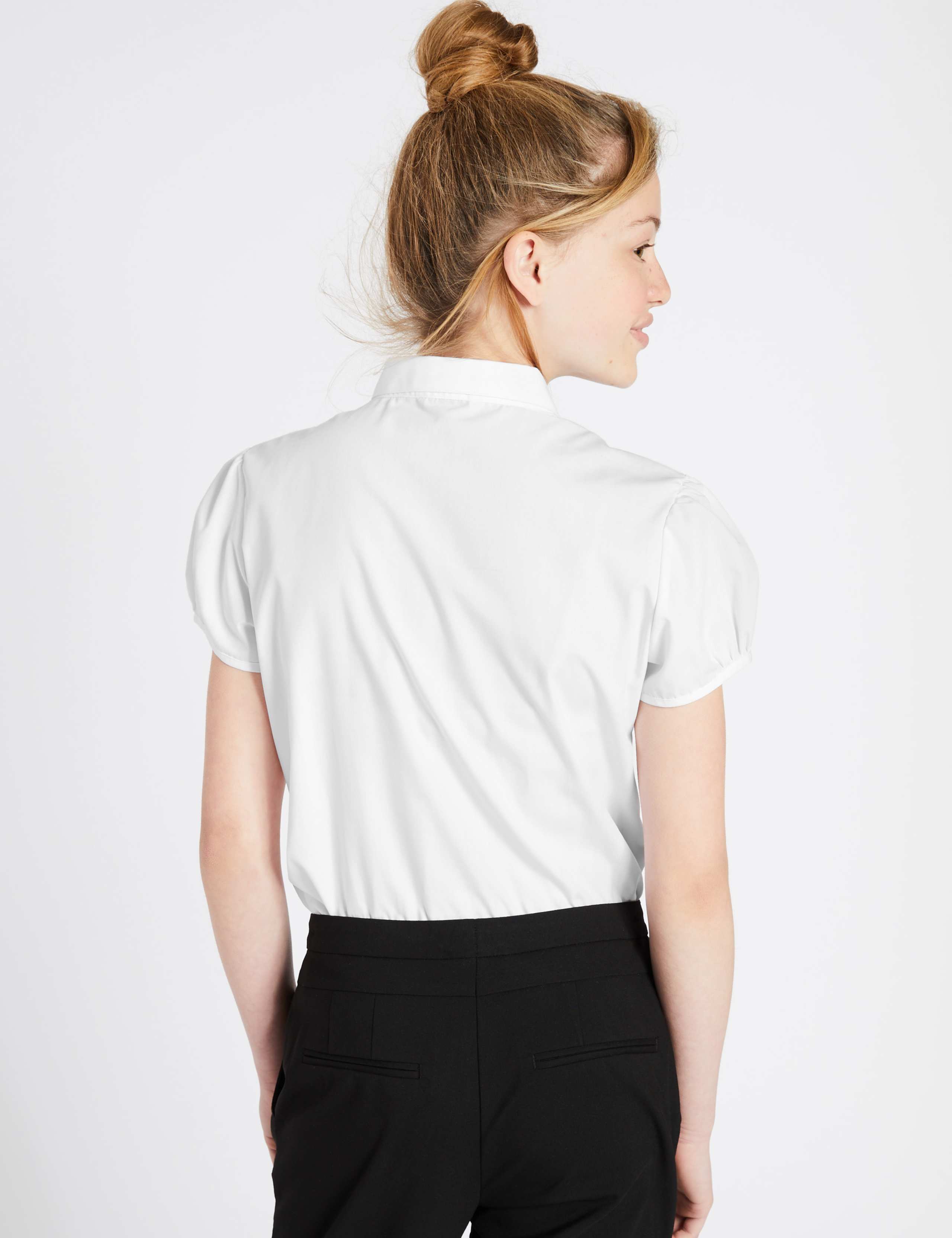 Senior Girls' Pintuck Easy to Iron Blouse 3 of 5