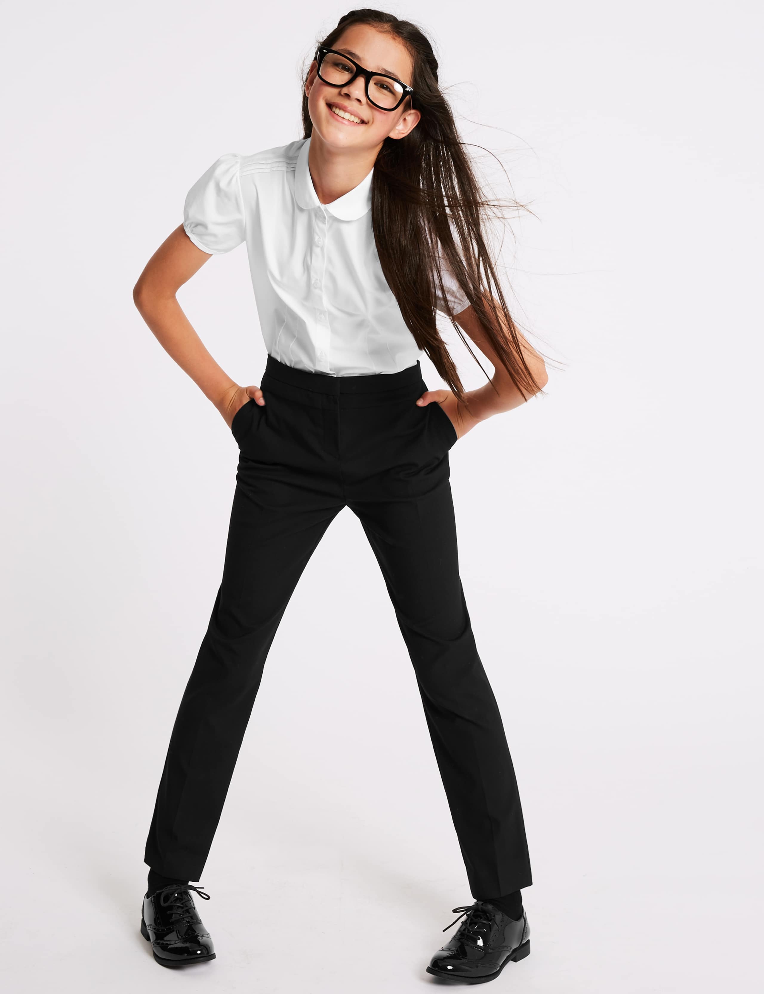 Senior Girls' Pintuck Easy to Iron Blouse 5 of 5