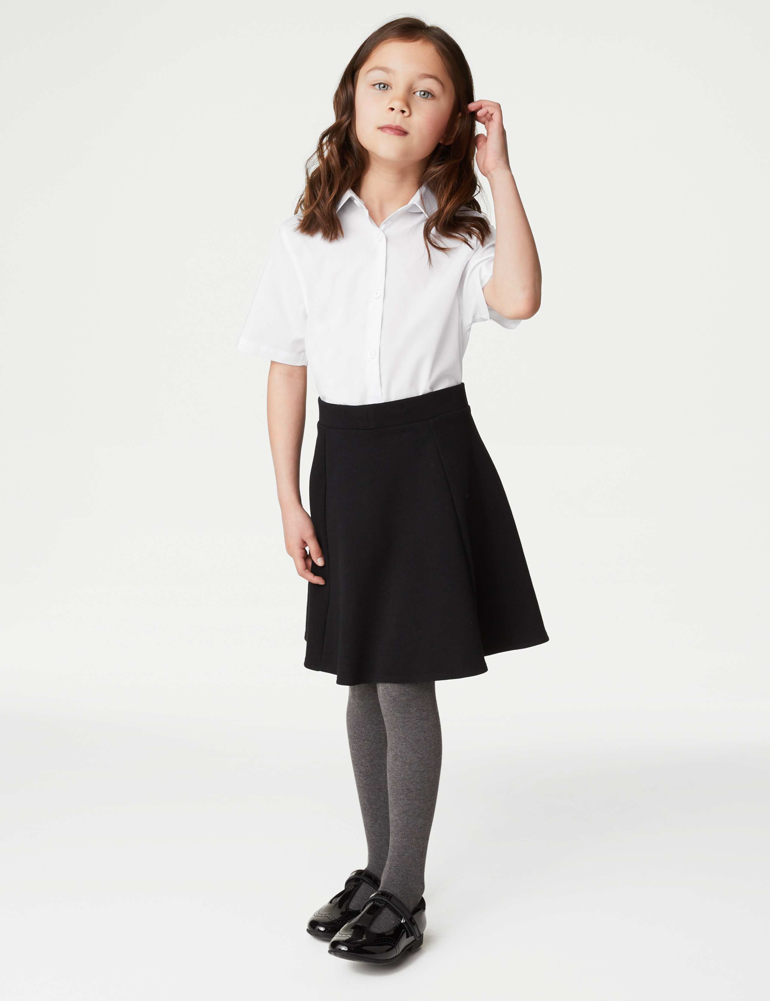 2pk Girls' Skinny Fit School Shirts (2-18 Yrs) 3 of 5