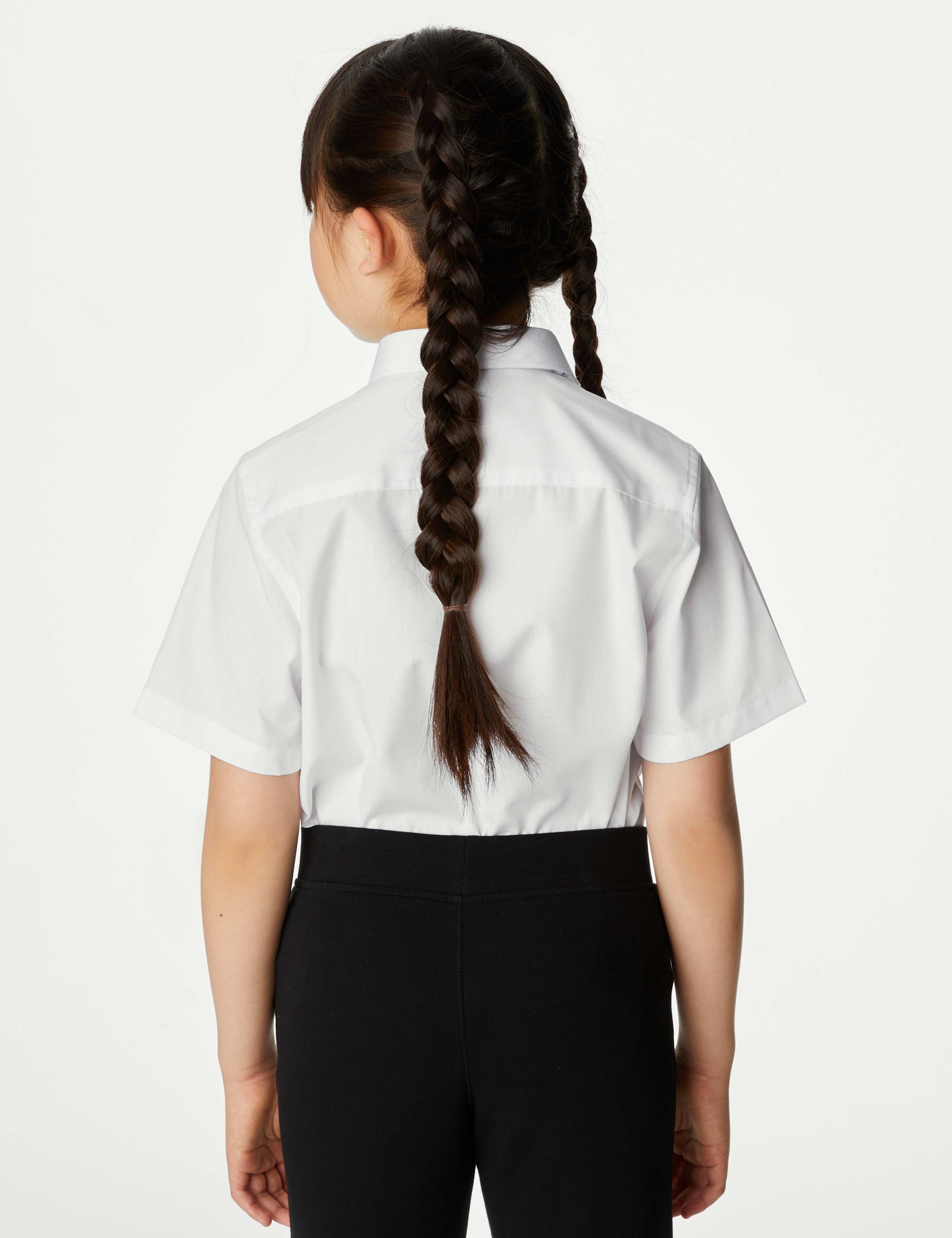 3 Pack Girls' Easy Dressing Easy Iron School Shirts (3-18 Yrs) 5 of 6