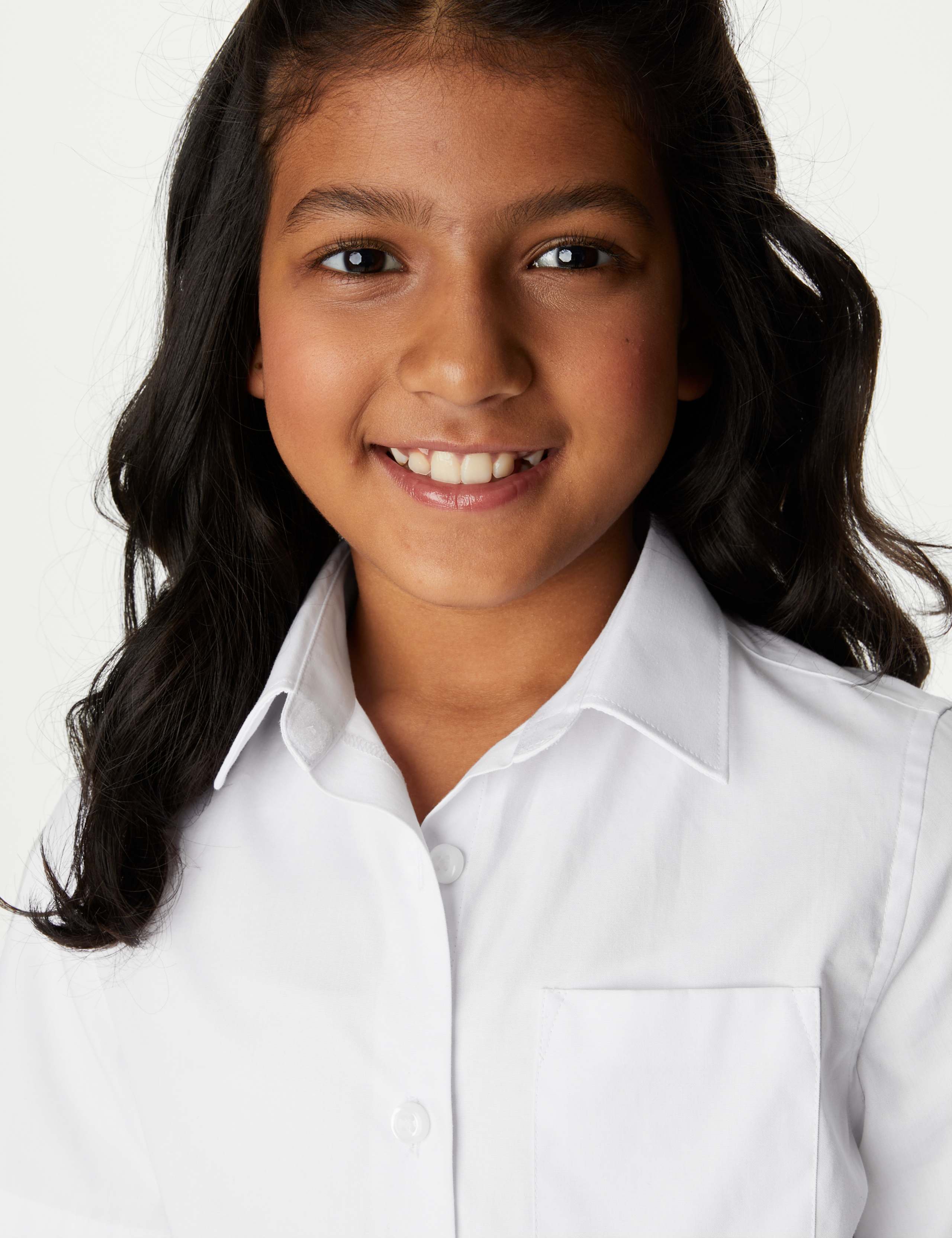 2 Pack Girls’ Regular Fit Cotton School Shirts (2-18 Yrs) 4 of 5