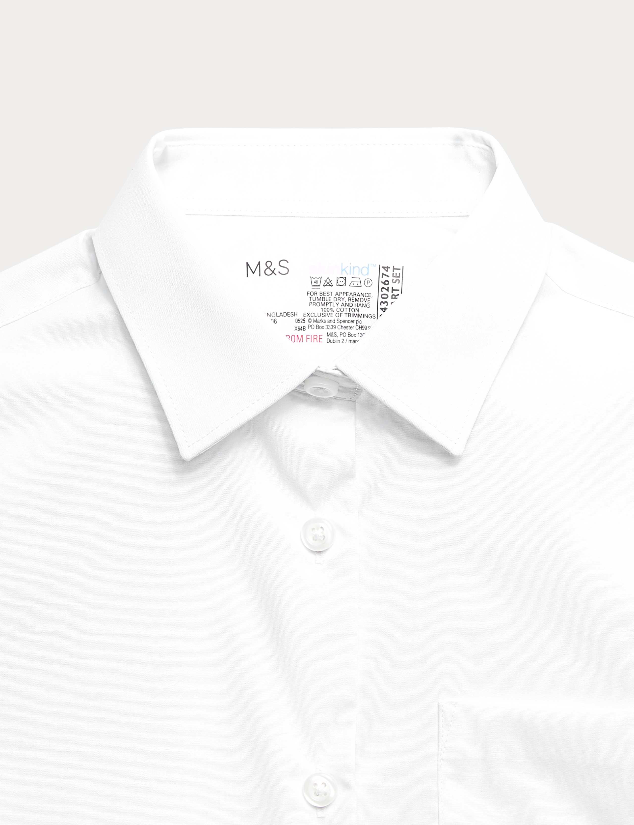 2 Pack Girls’ Regular Fit Cotton School Shirts (2-18 Yrs) 6 of 6