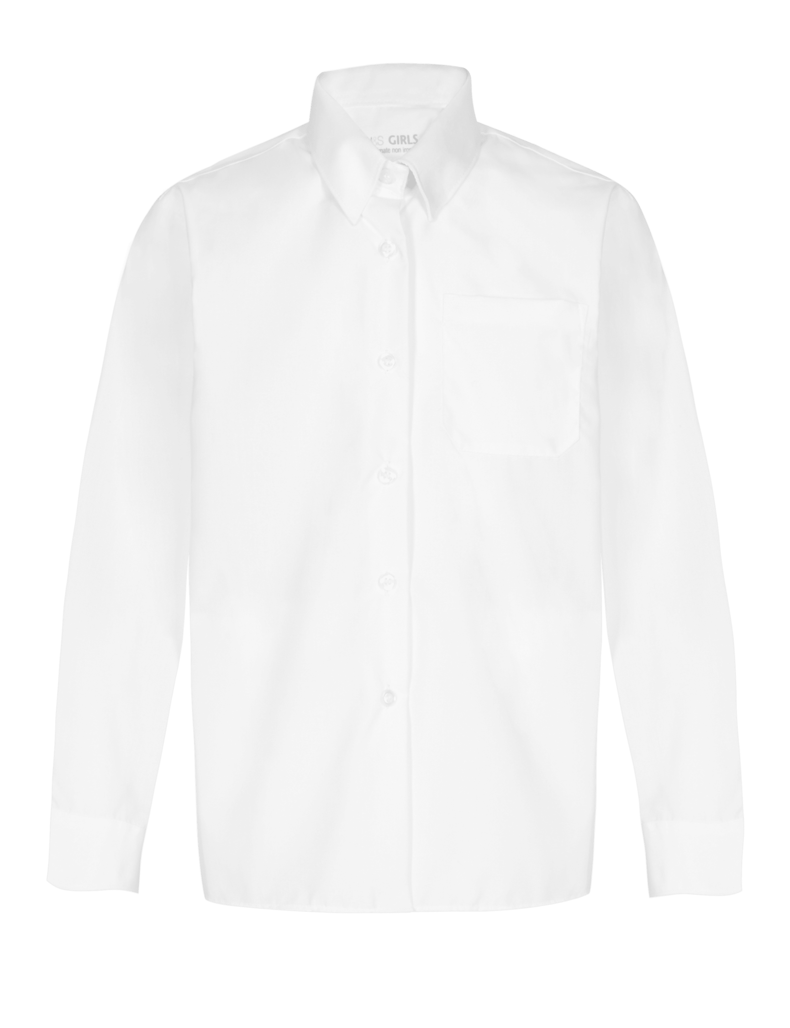 Plus Fit 2 Pack Girls' Ultimate Non-Iron Long Sleeve Blouses with Stain Away™ 2 of 6