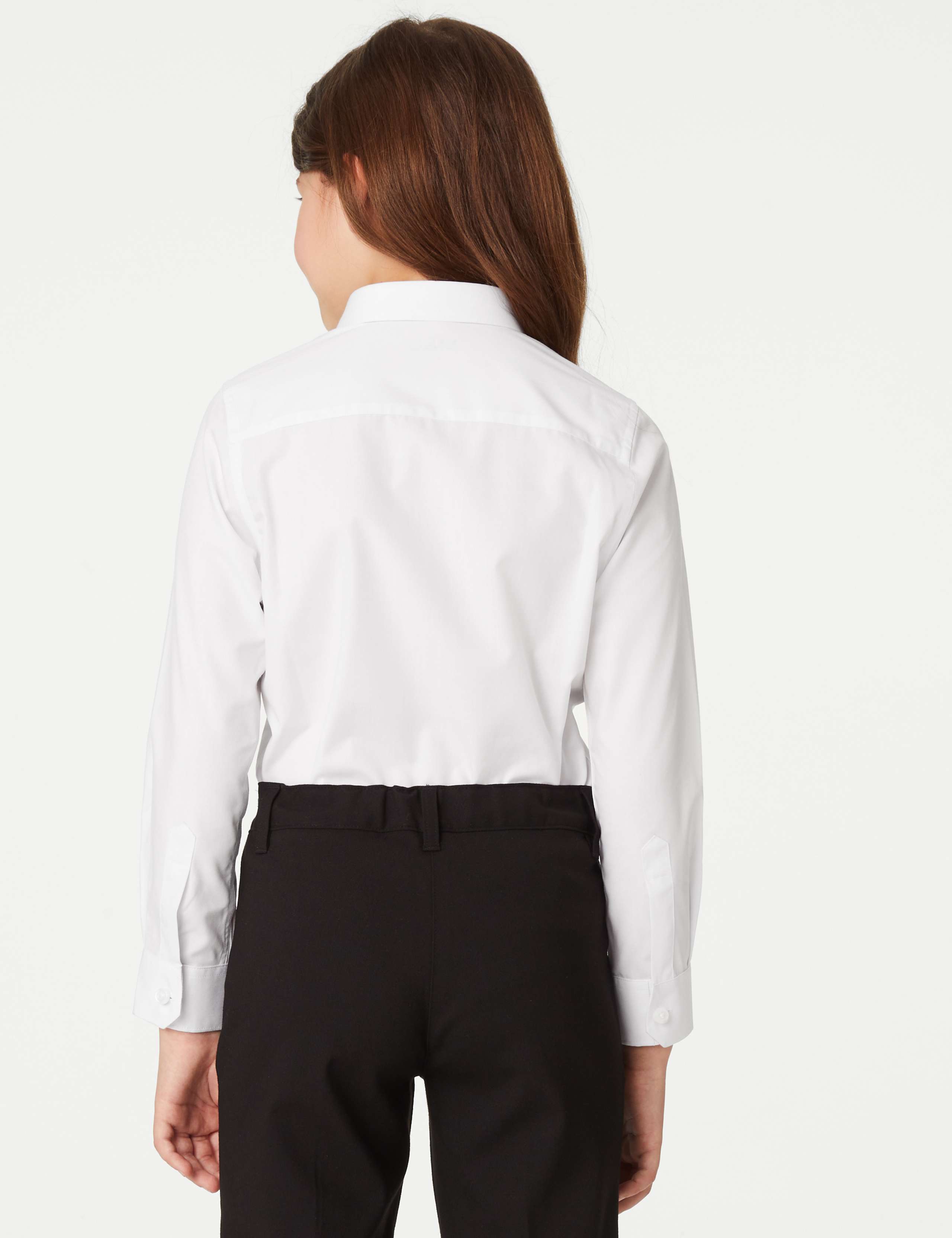 2 Pack Girls' Slim Fit Non-Iron School Shirts (2-18 Yrs) 4 of 5