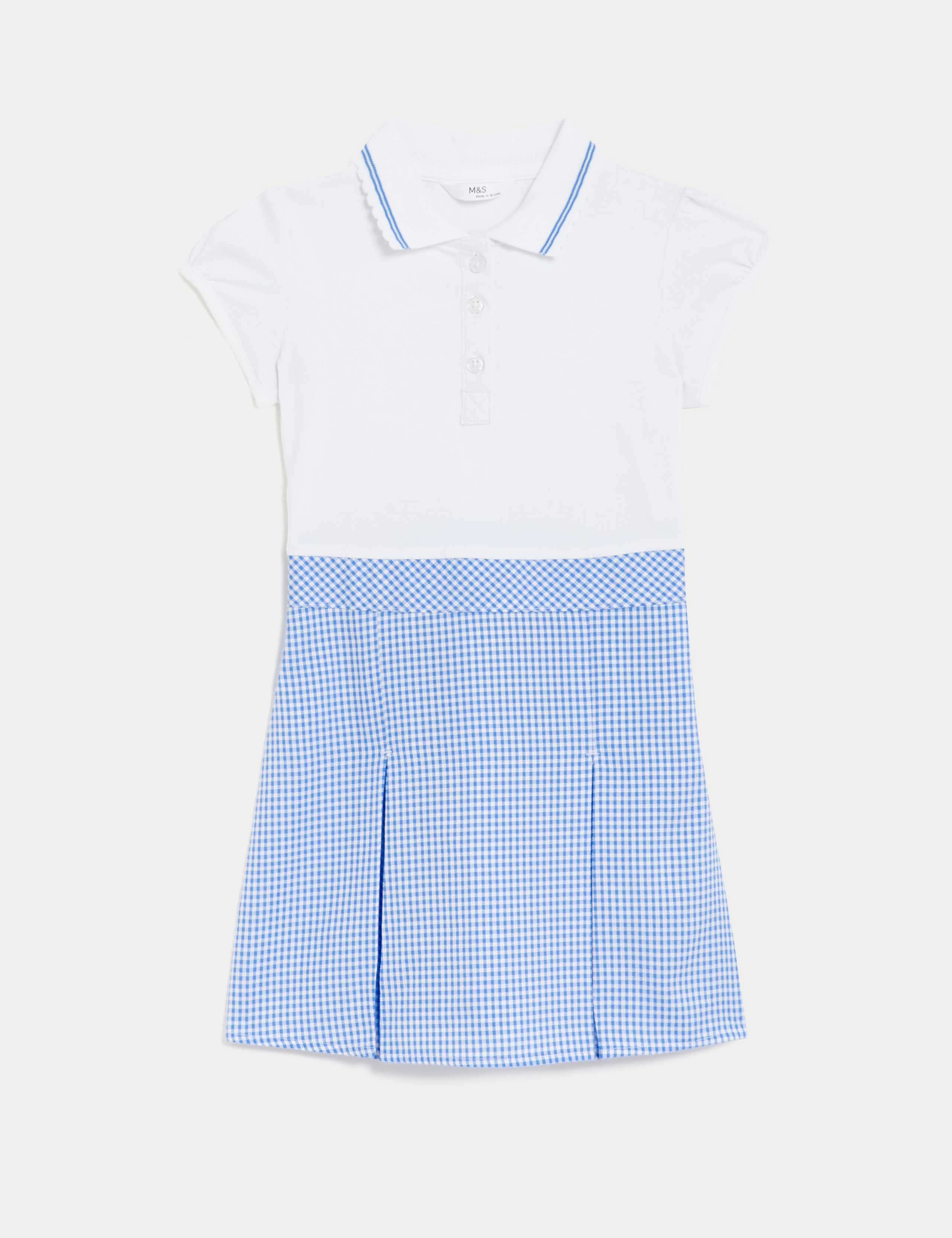 Girls' 2 in 1 Gingham Pleated School Dress (2-14 Yrs) 2 of 5