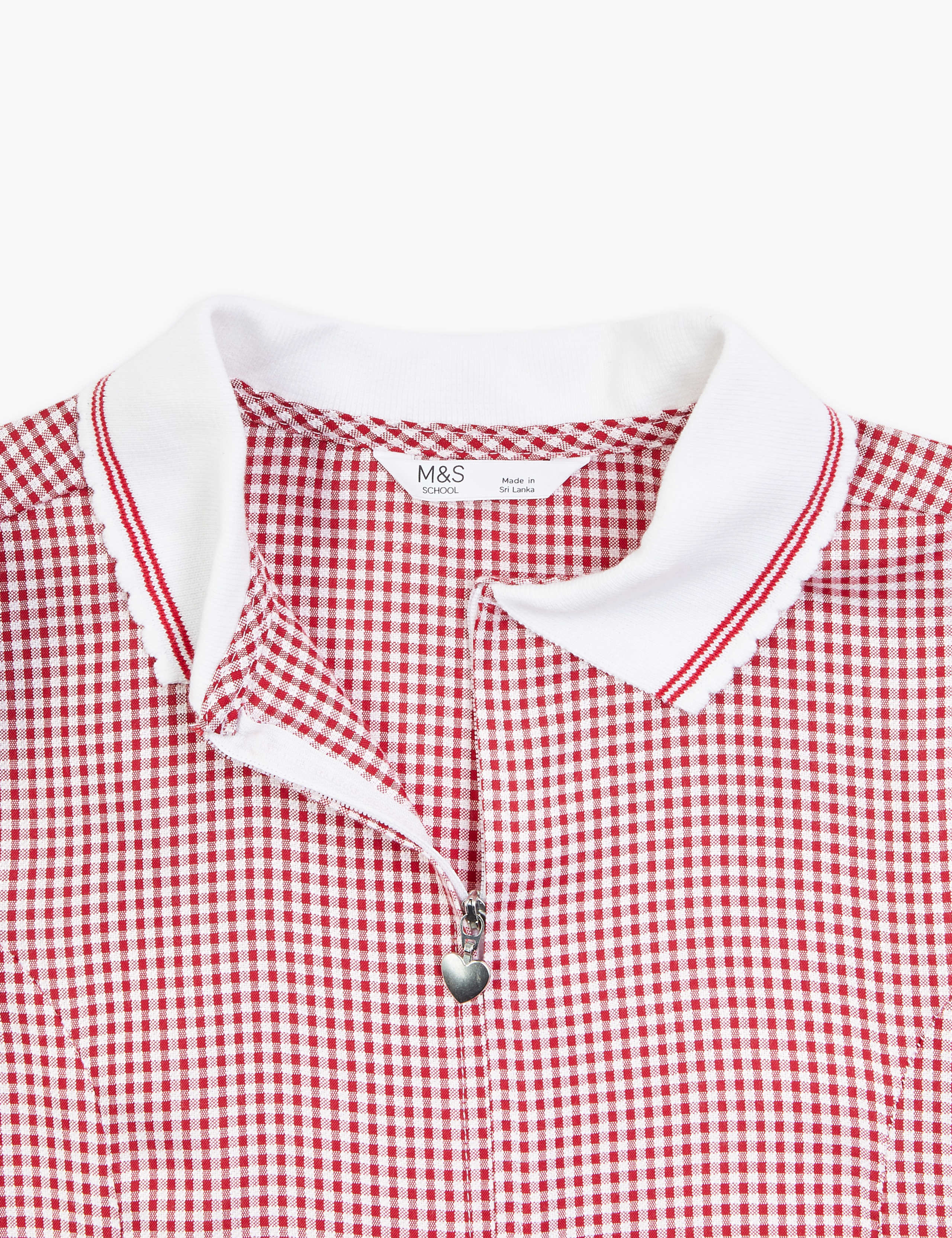 Girls' Gingham Pleated School Dress (2-14 Yrs) 5 of 5