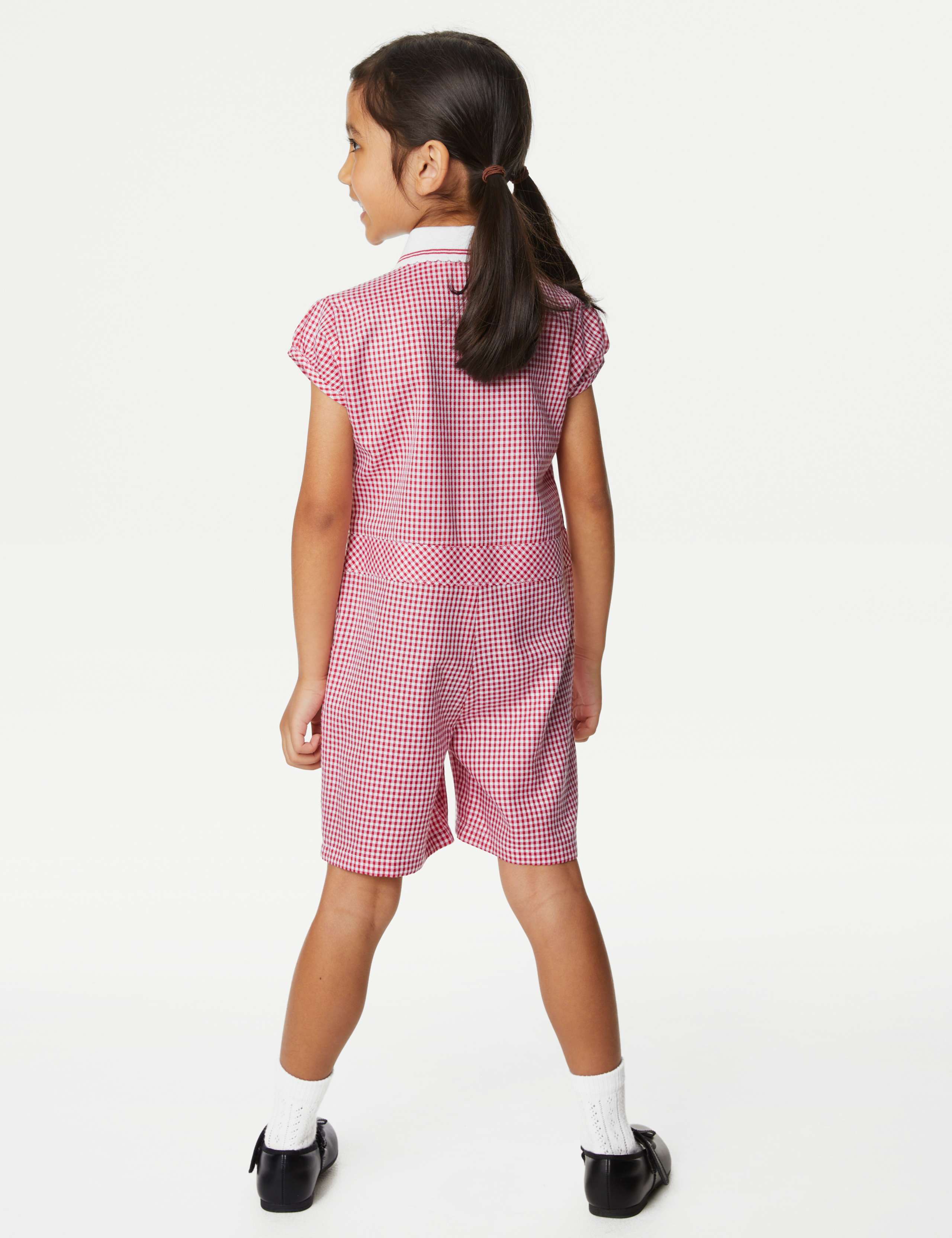 Girls' Gingham School Playsuit (2-14 Yrs) 4 of 5