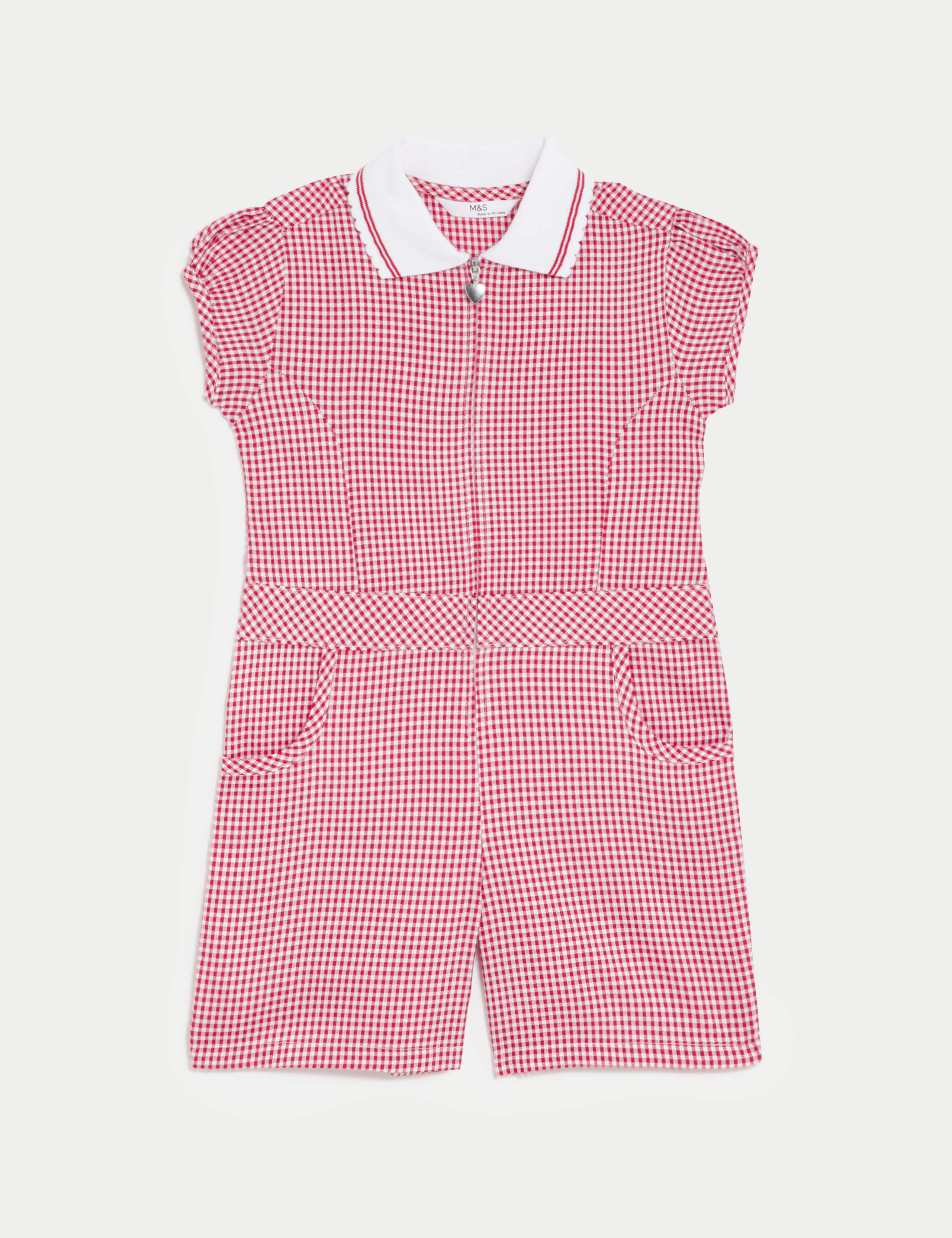 Girls' Gingham School Playsuit (2-14 Yrs) 2 of 5