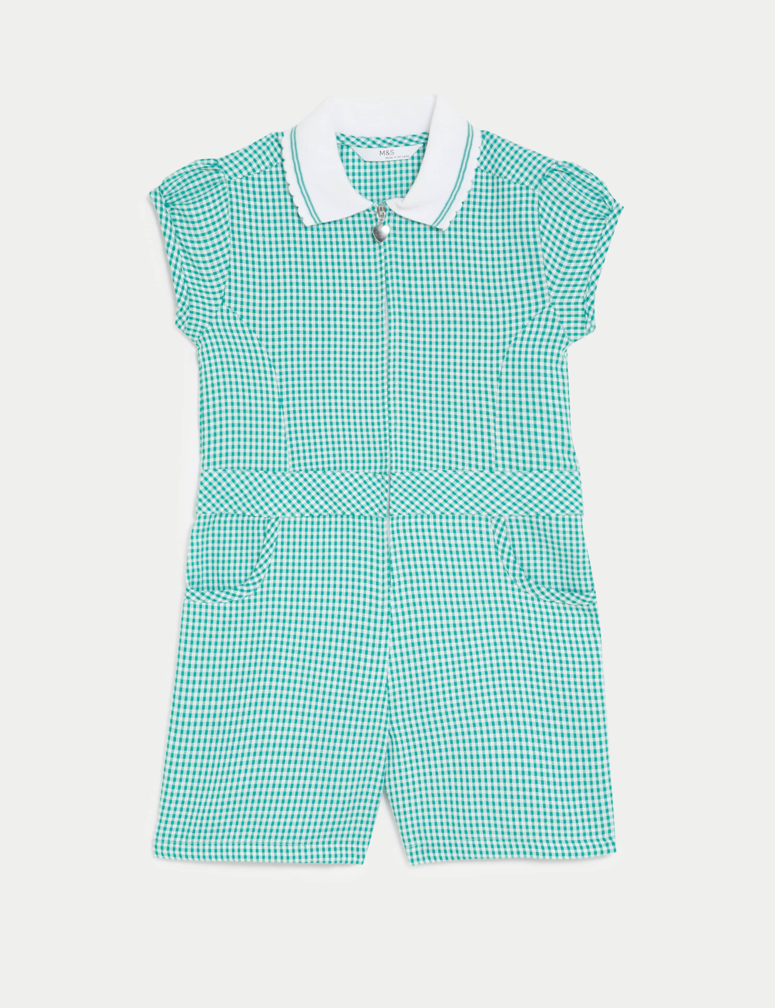 Girls' Gingham School Playsuit (2-14 Yrs) 2 of 6