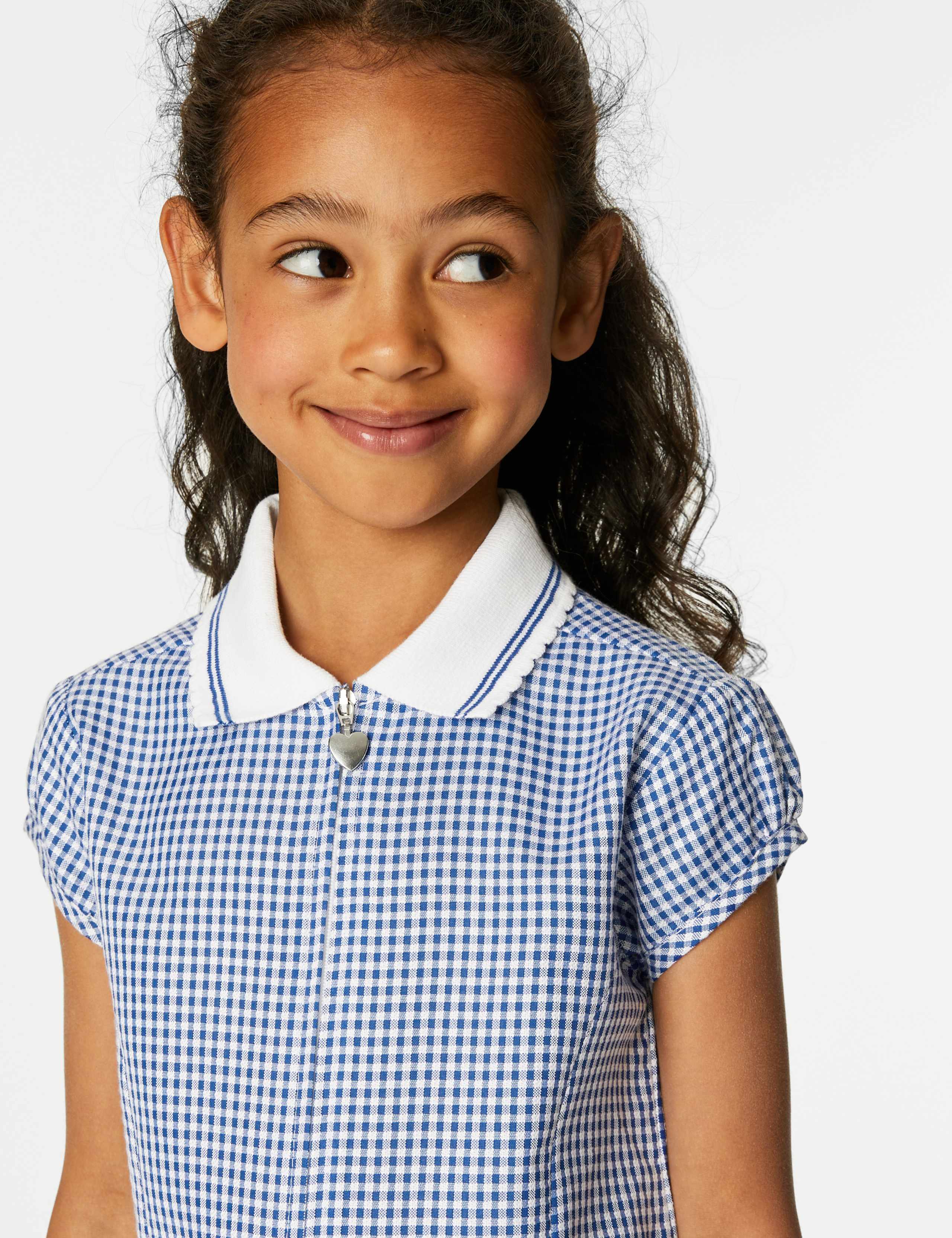 Girls' Gingham School Playsuit (2-14 Yrs) 3 of 6