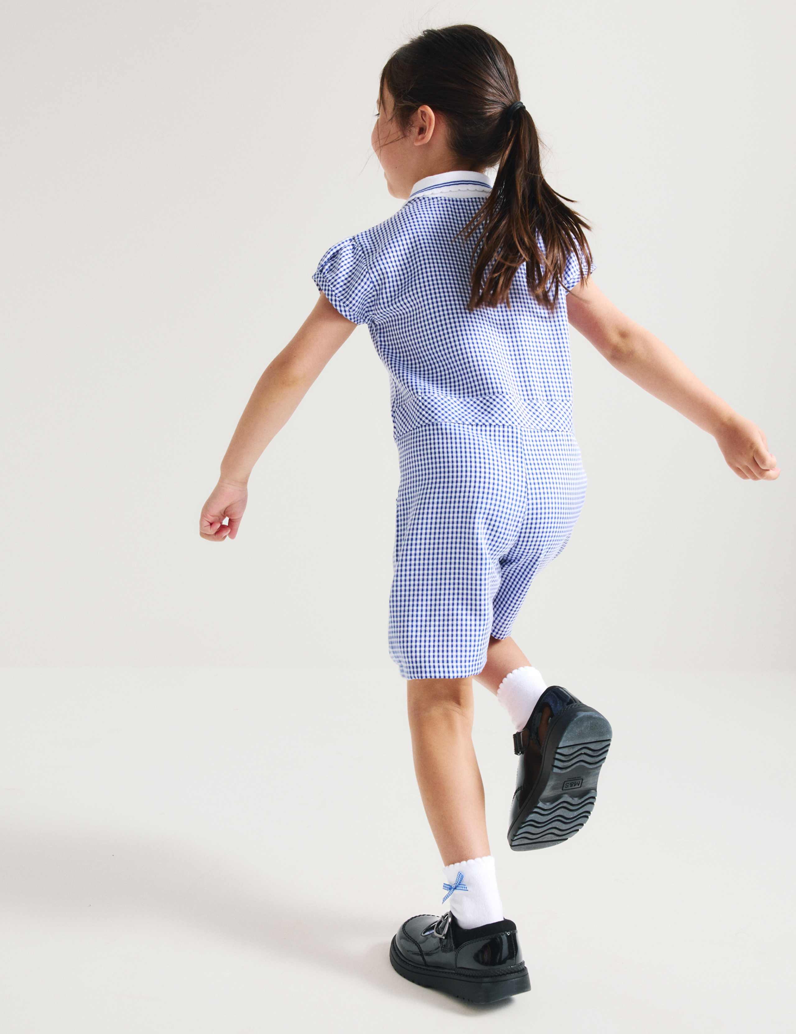 Girls' Gingham School Playsuit (2-14 Yrs) 5 of 7