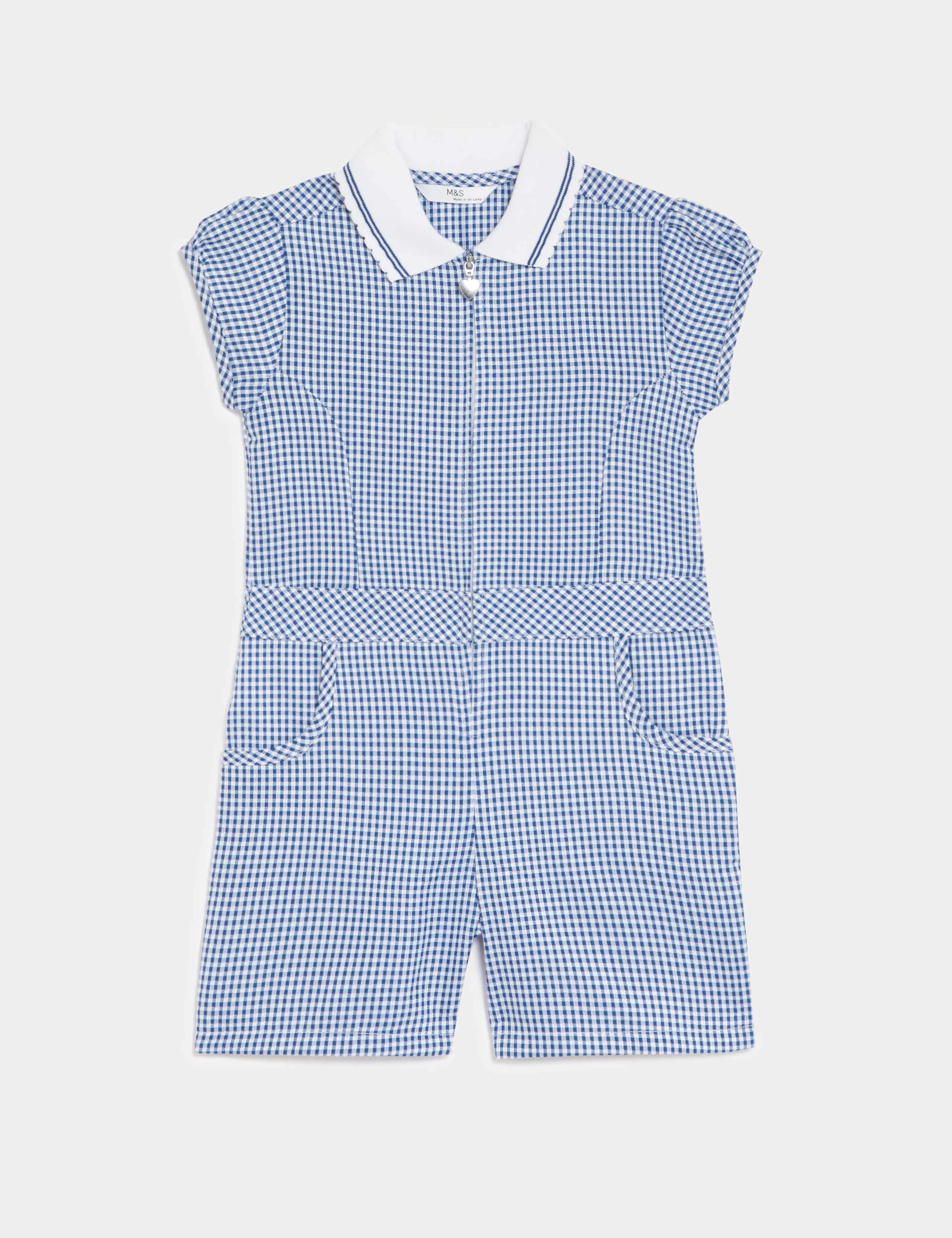 Girls' Gingham School Playsuit (2-14 Yrs) 2 of 6