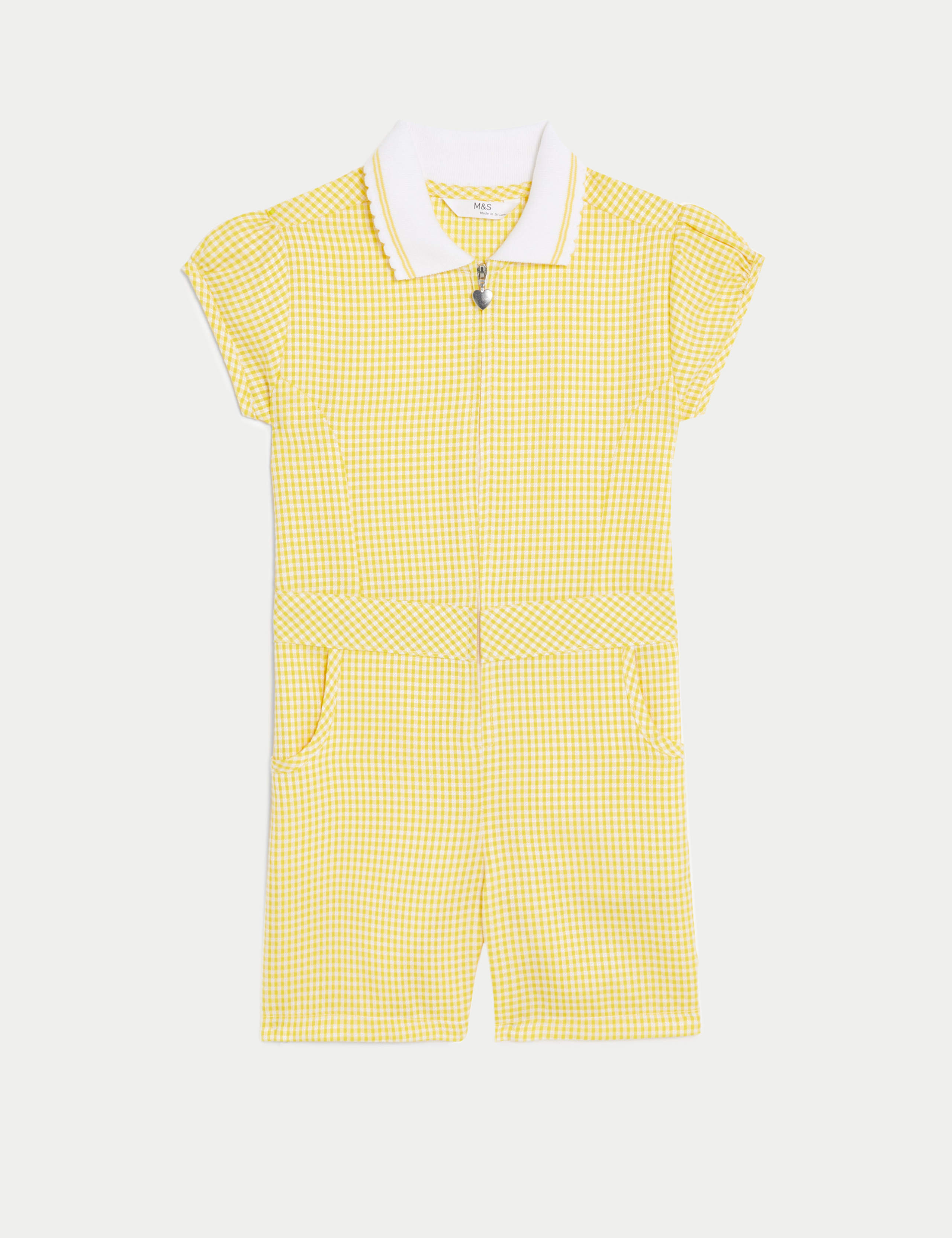 Girls' Gingham School Playsuit (2-14 Yrs) 2 of 5