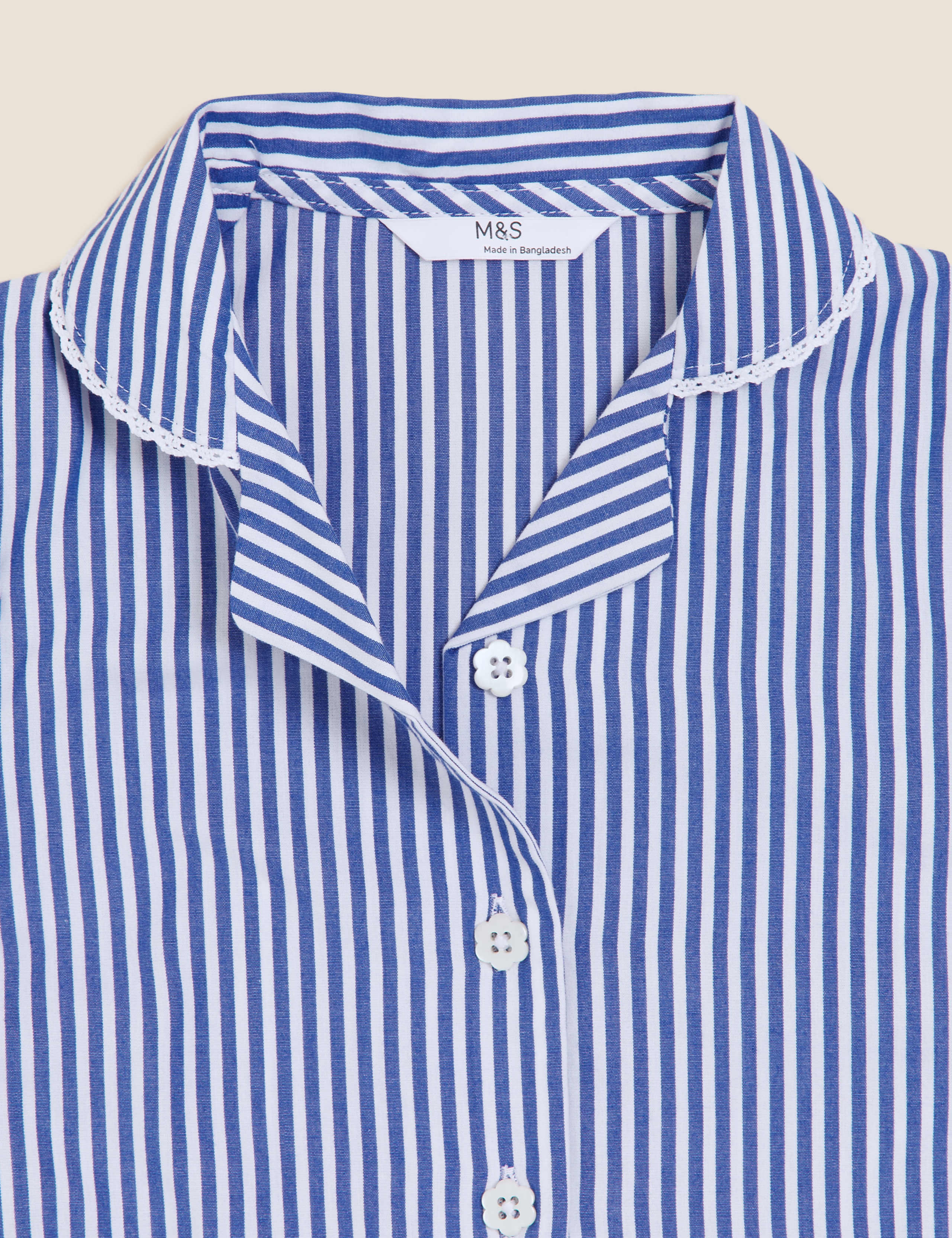 Girls' Pure Cotton Striped School Dress (2-14 Yrs) 5 of 5