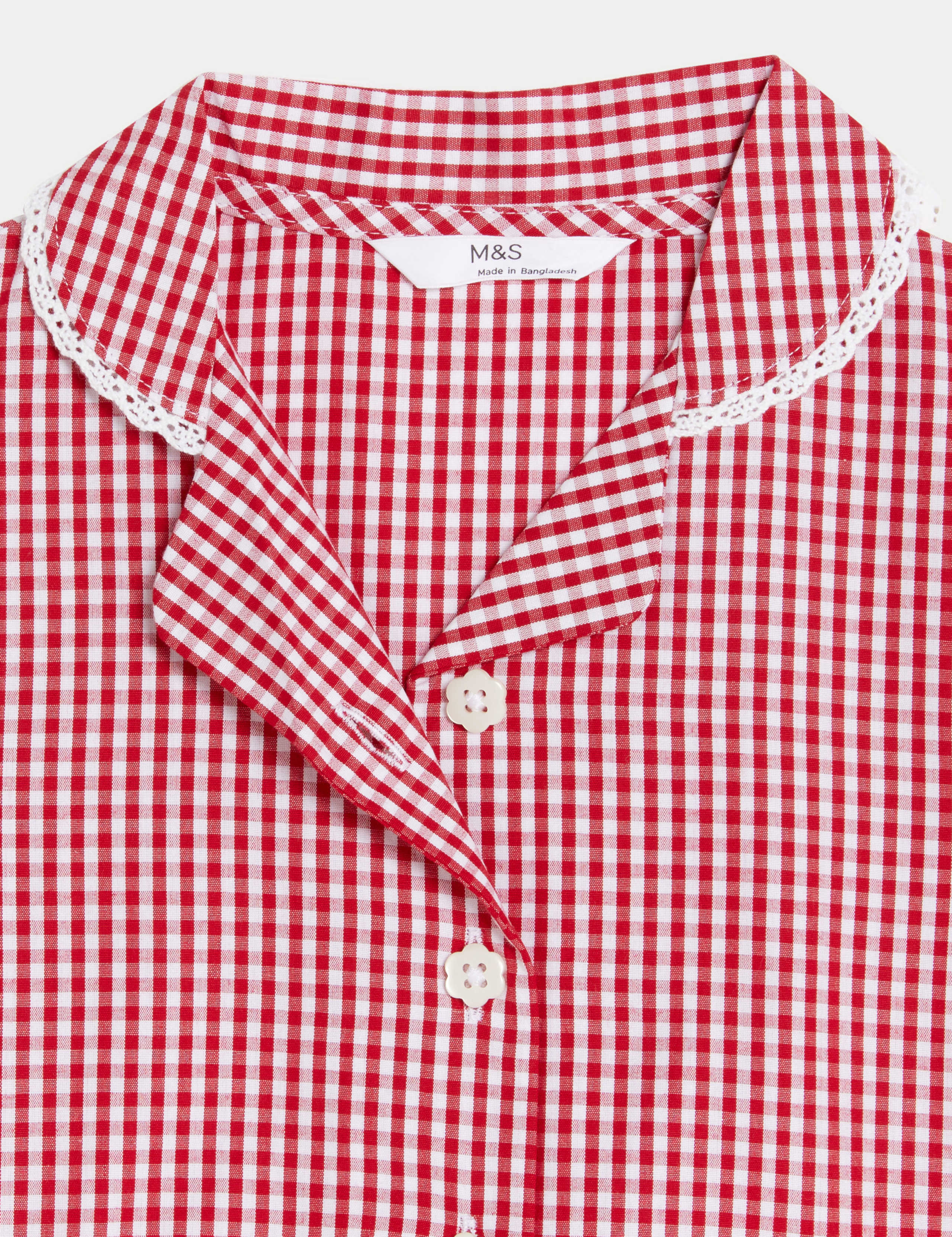 Girls' Pure Cotton Gingham School Dress (2-14 Yrs) 5 of 5