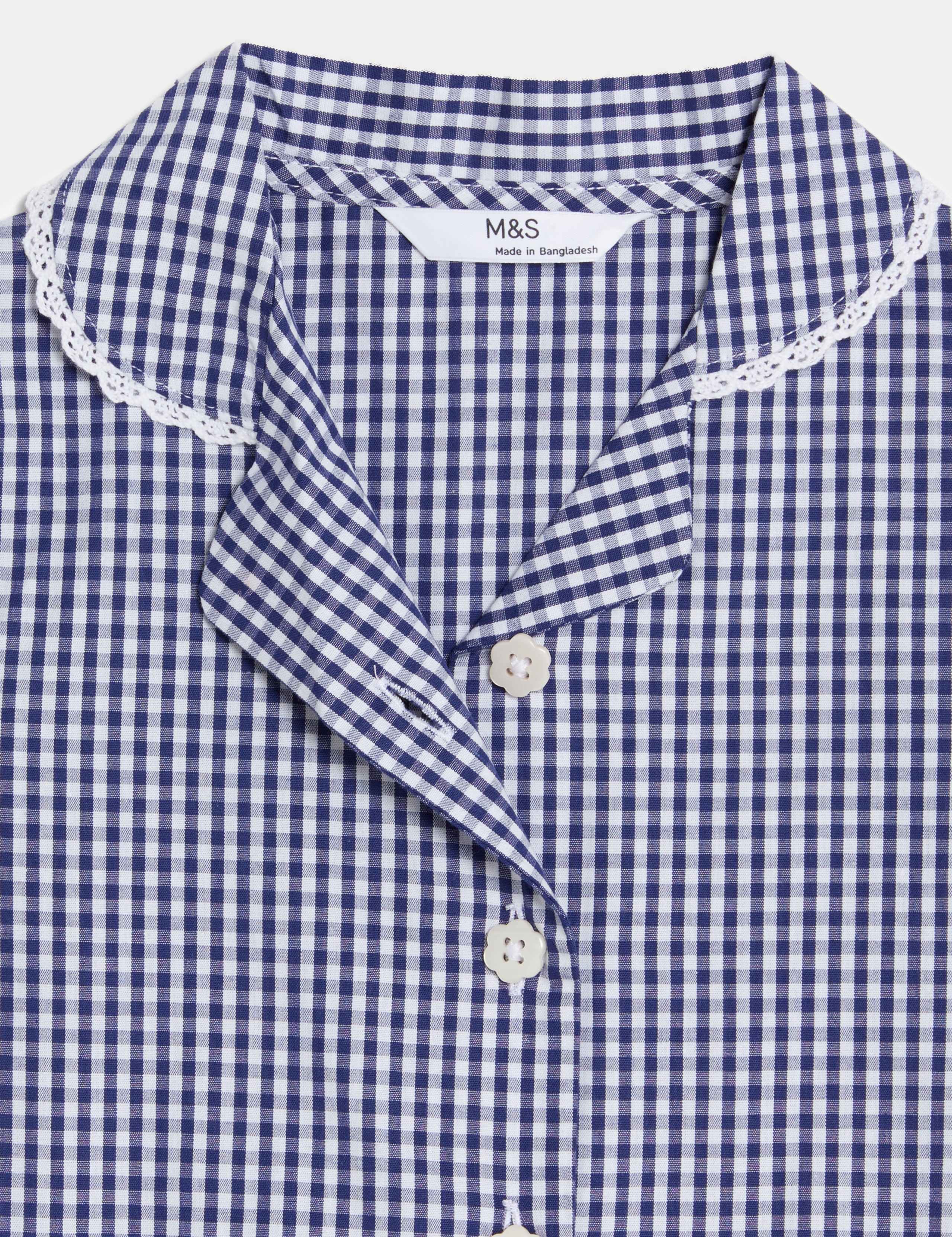 Girls' Pure Cotton Gingham School Dress (2-14 Yrs) 5 of 5