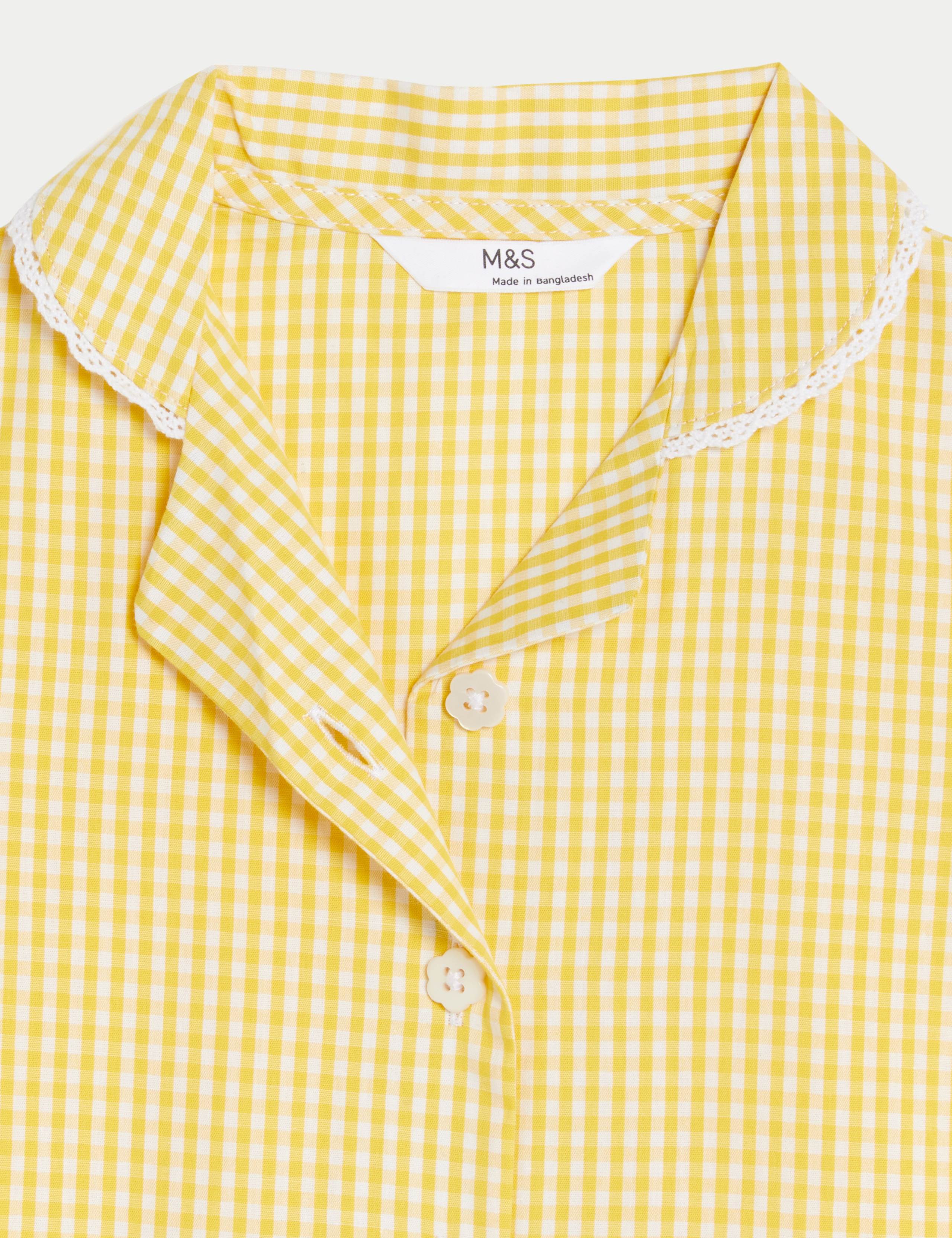 Girls' Pure Cotton Gingham School Dress (2-14 Yrs) 5 of 5