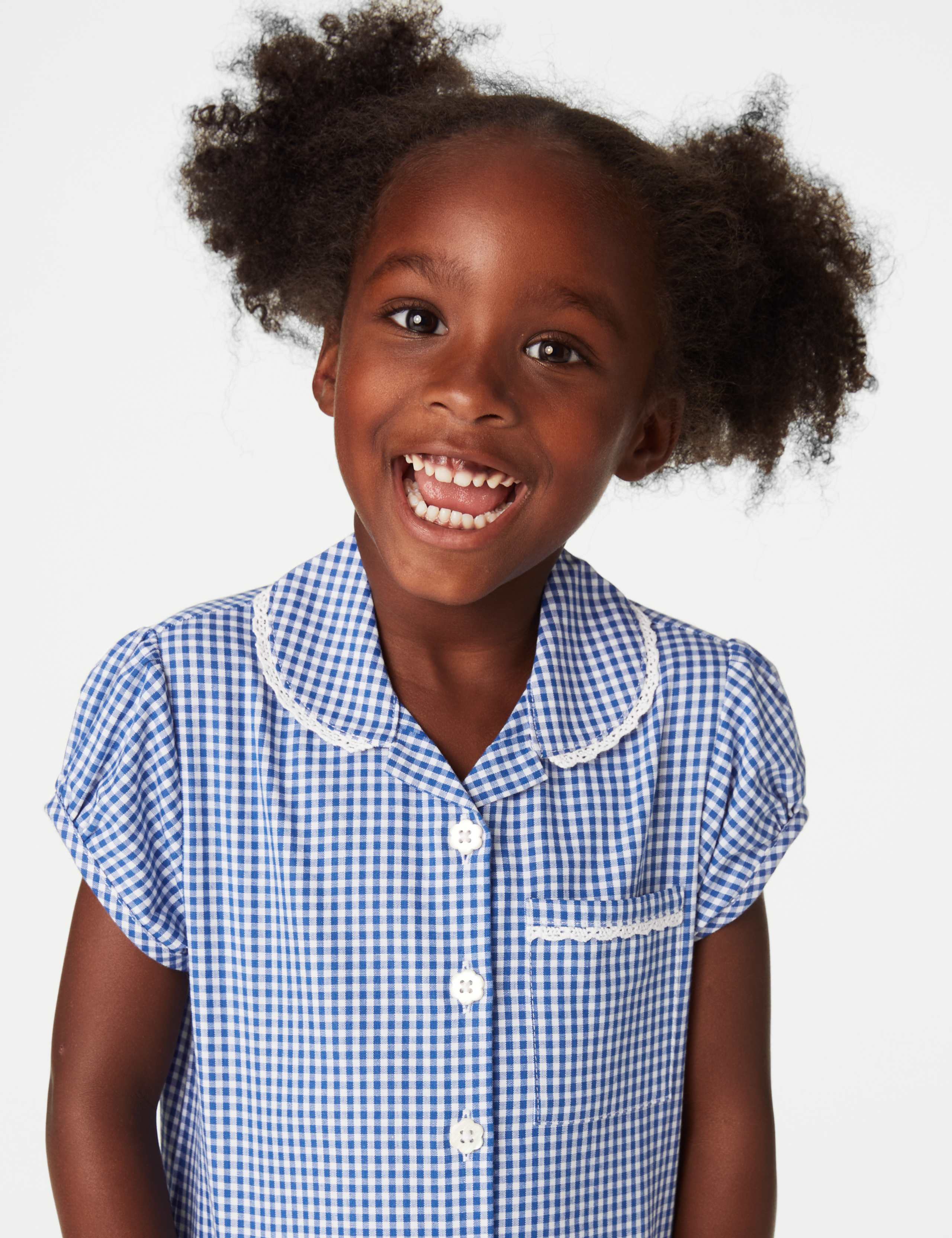 2pk Girls' Cotton Plus Fit School Dresses (4-14 Yrs) 3 of 6