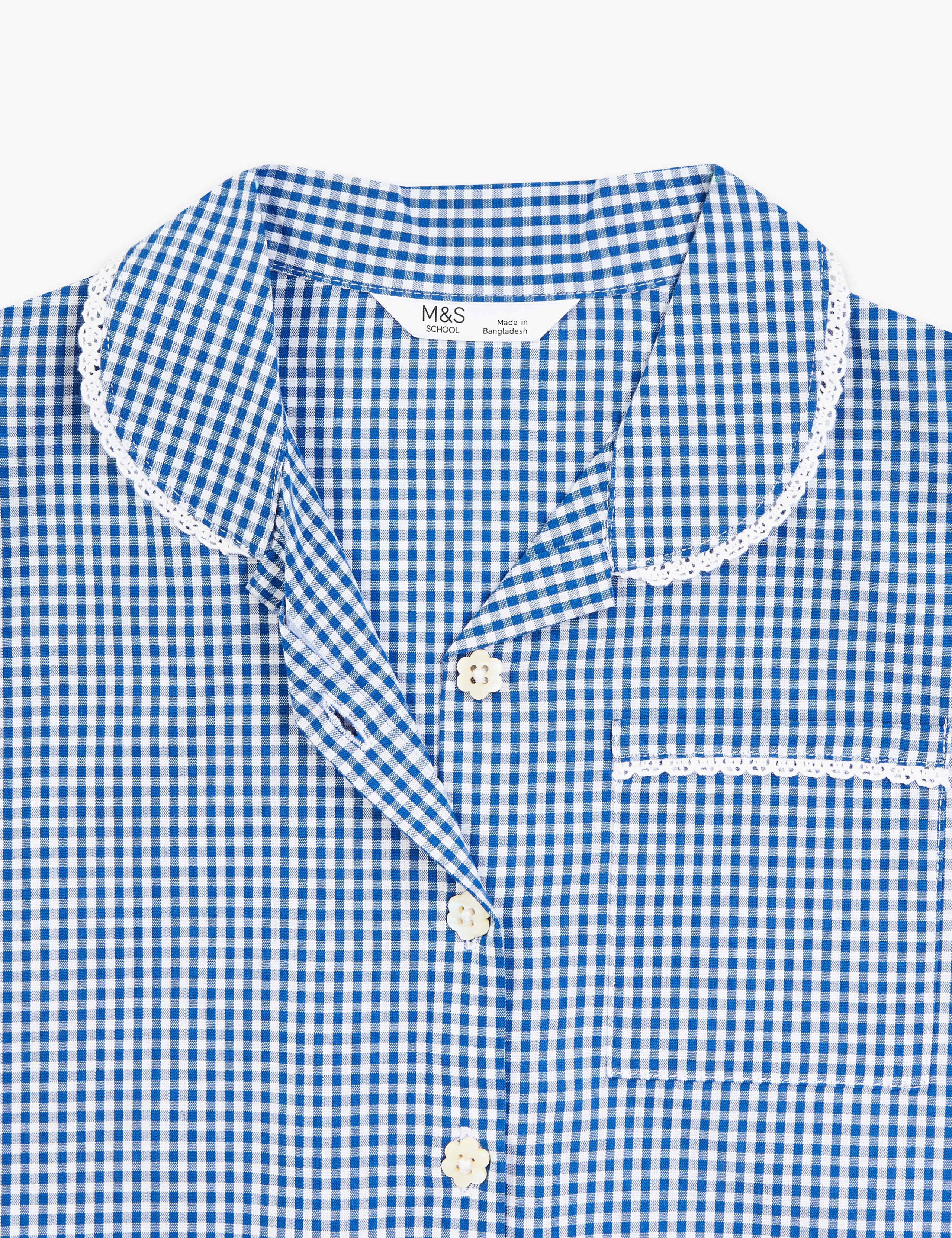 2 Pack Girls' Cotton Plus Fit School Dresses (4-14 Yrs) 5 of 6