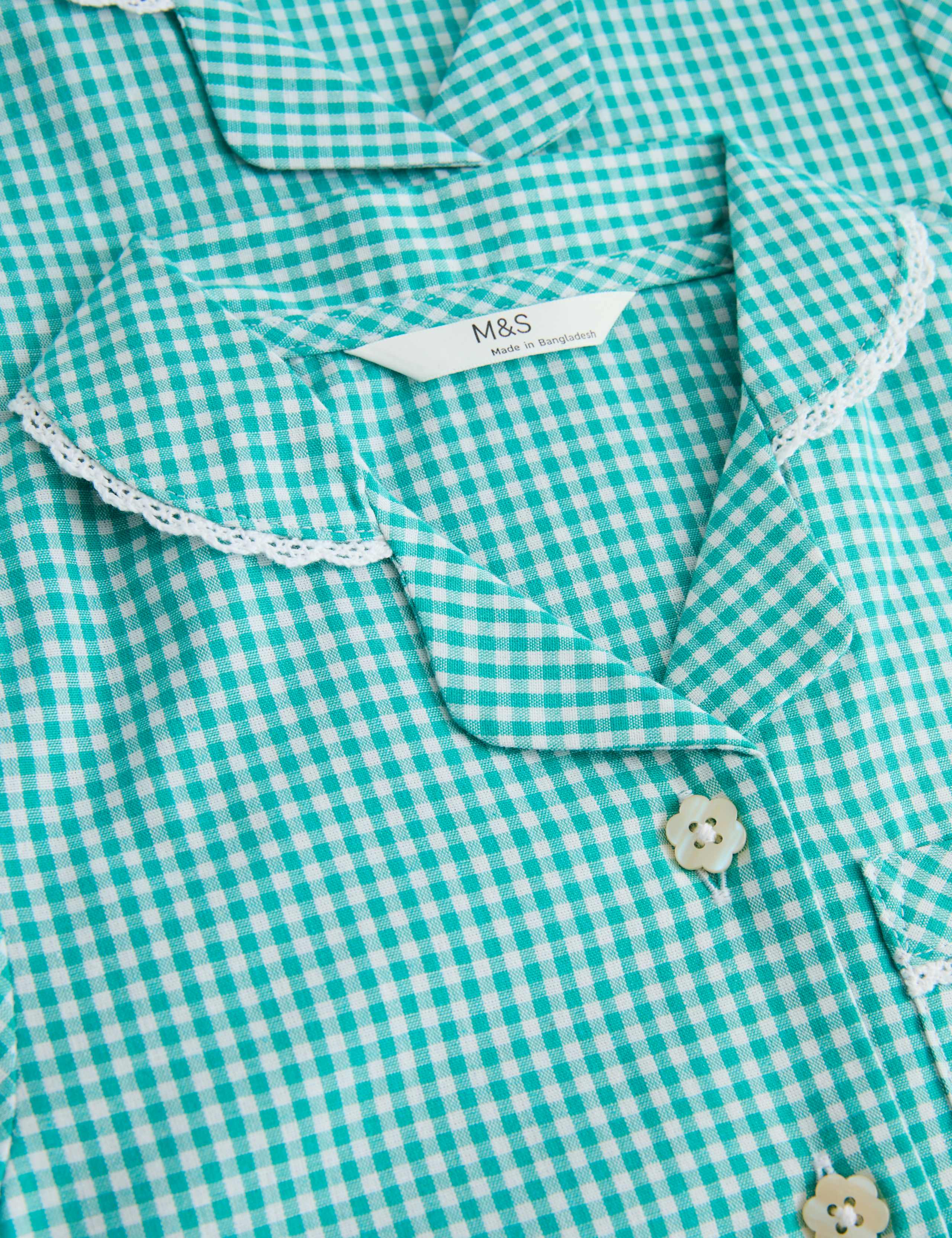 2 Pack Cotton Rich Gingham Dresses (2-14 Years) 2 of 3