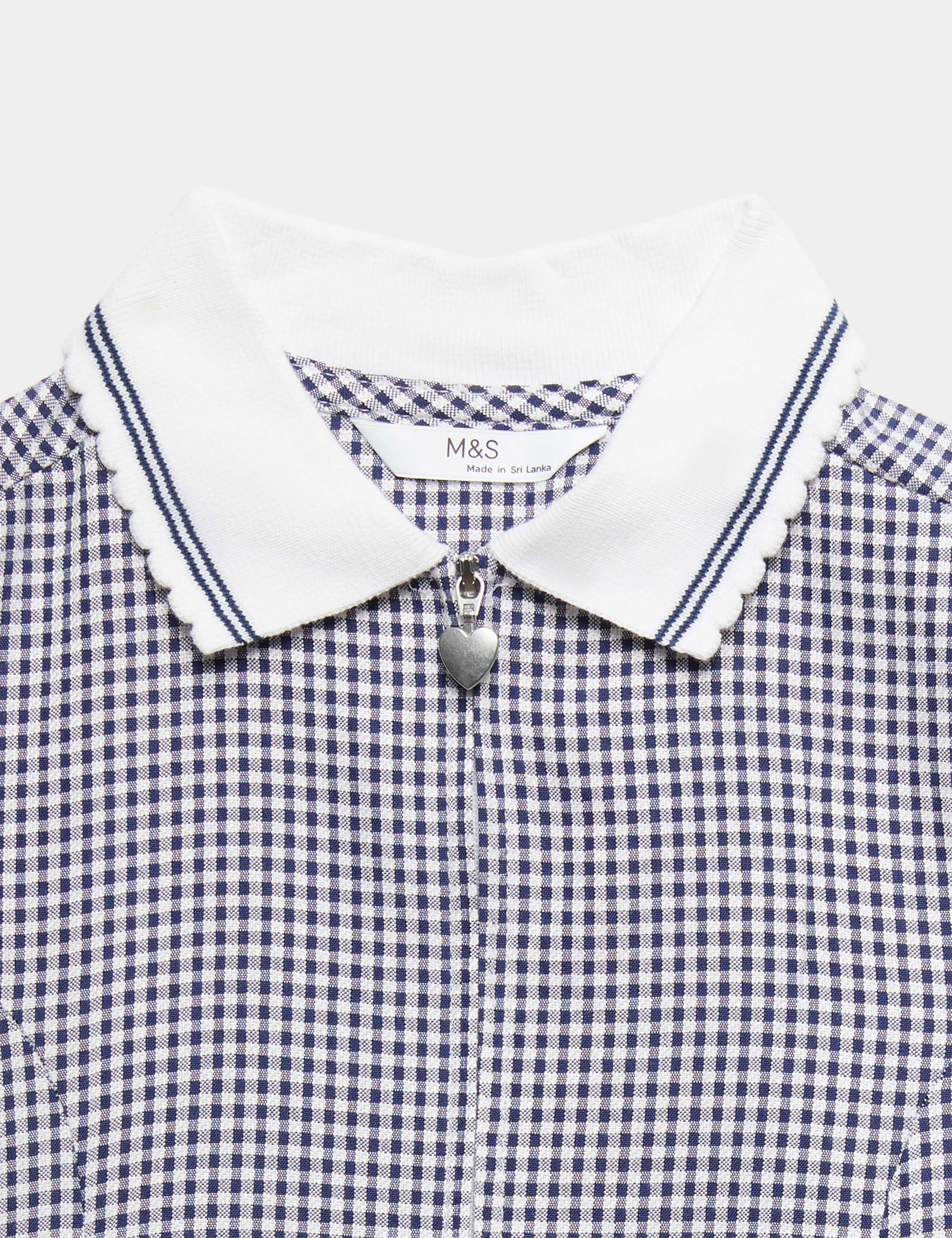 2 Pack Girls' Gingham School Dress (2-14 Yrs) 2 of 2