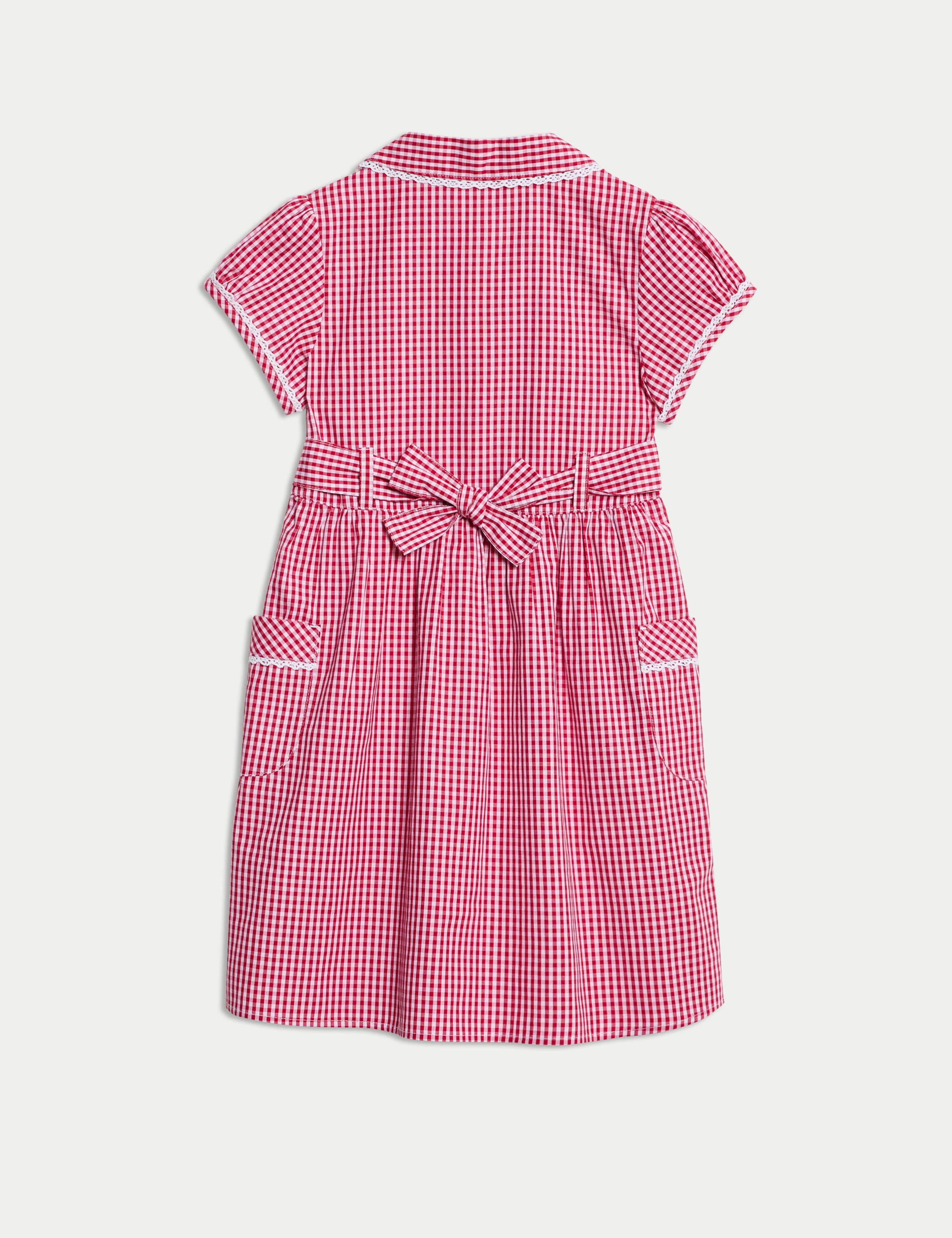 Pure Cotton Gingham School Dress (2-14 Yrs) 9 of 9