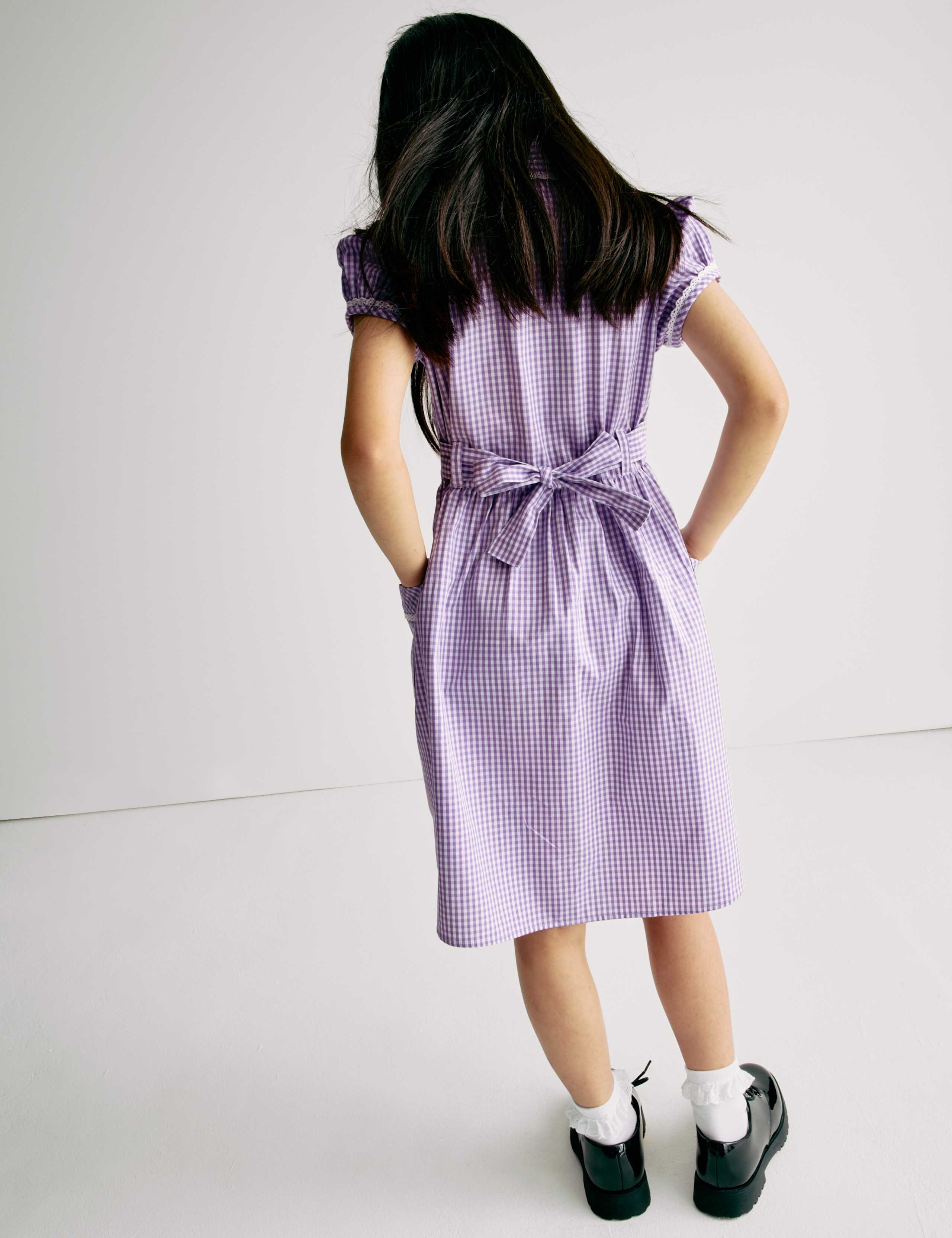 Pure Cotton Gingham School Dress (2-14 Yrs) 5 of 9