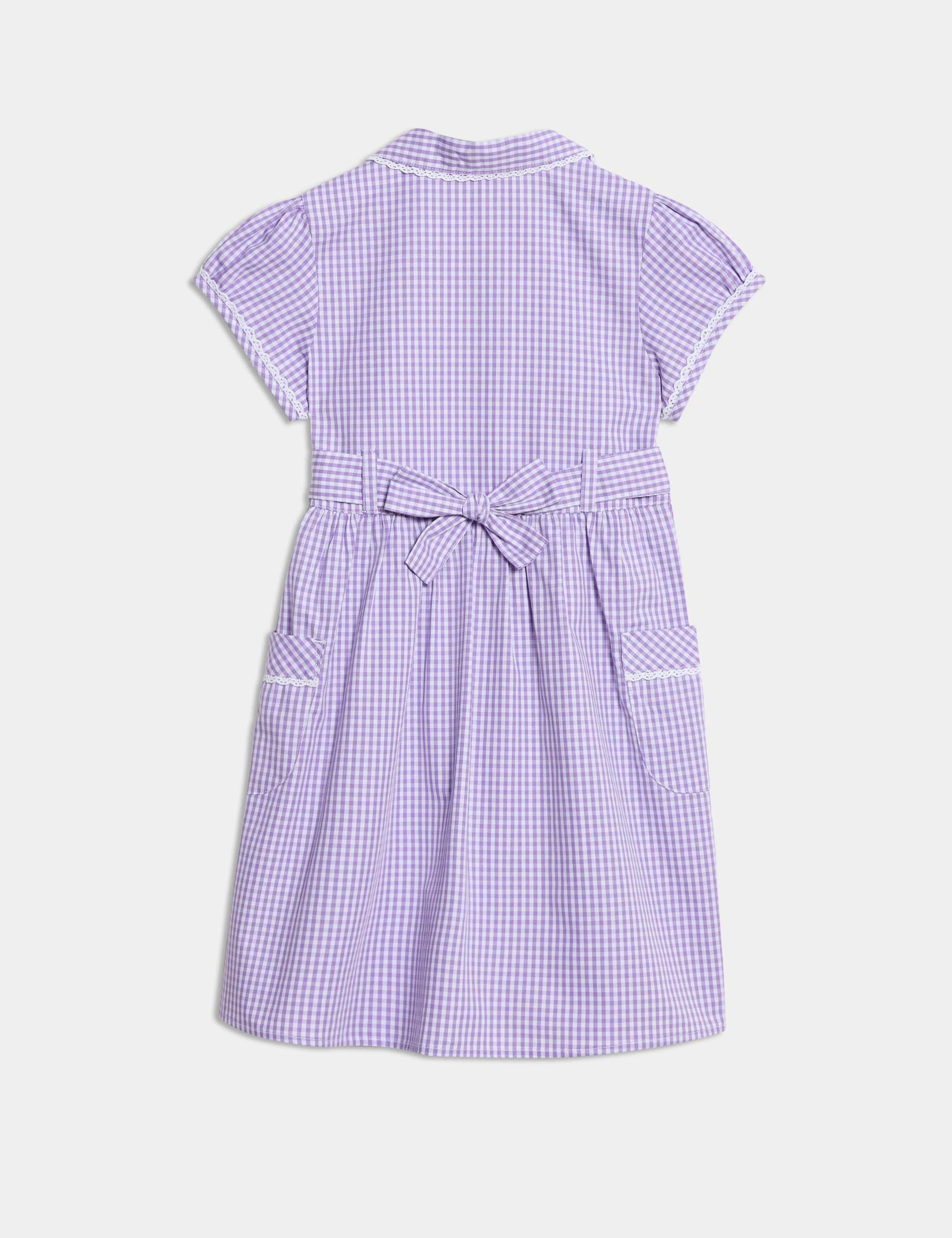 Pure Cotton Gingham School Dress (2-14 Yrs) 9 of 9