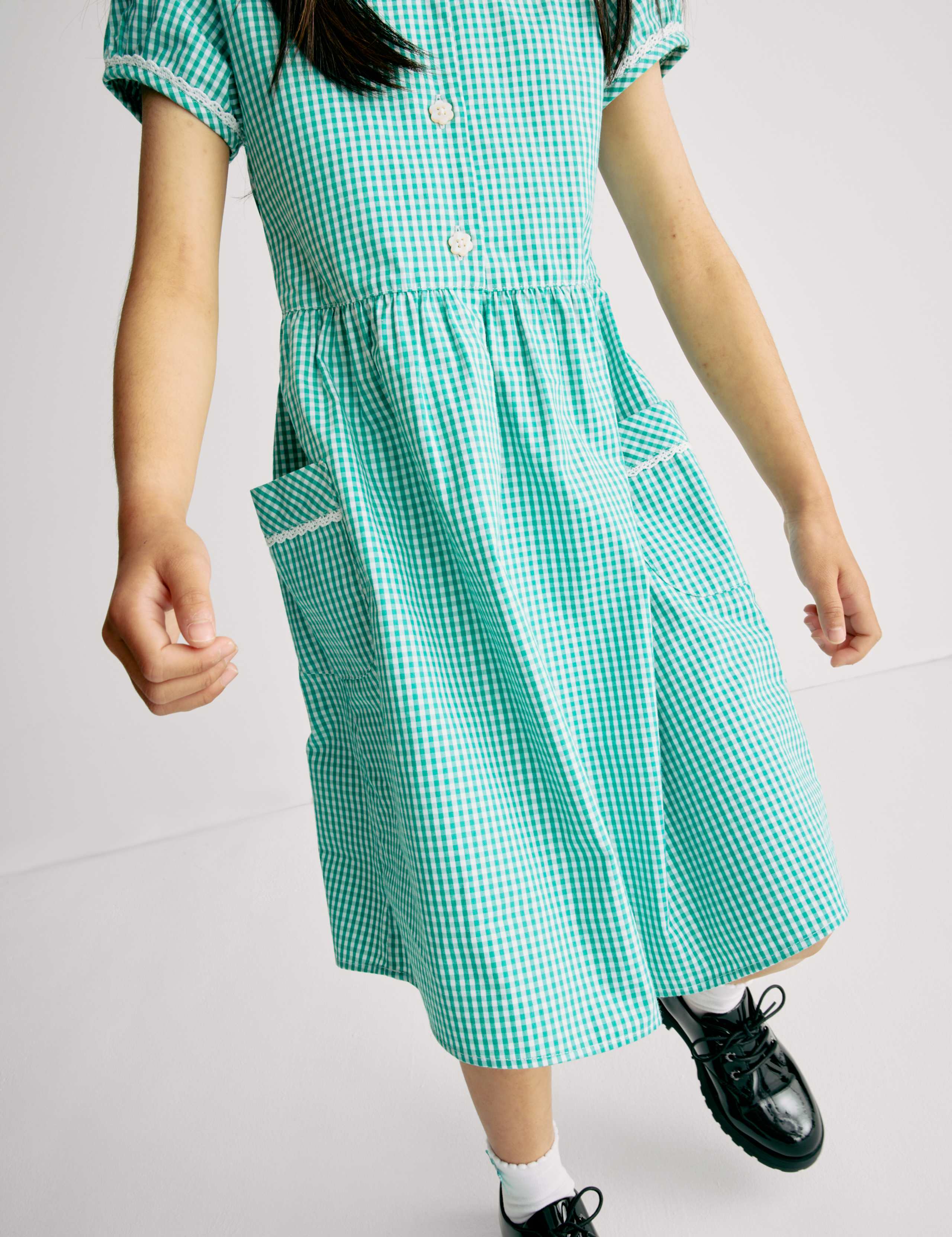 Pure Cotton Gingham School Dress (2-14 Yrs) 5 of 8